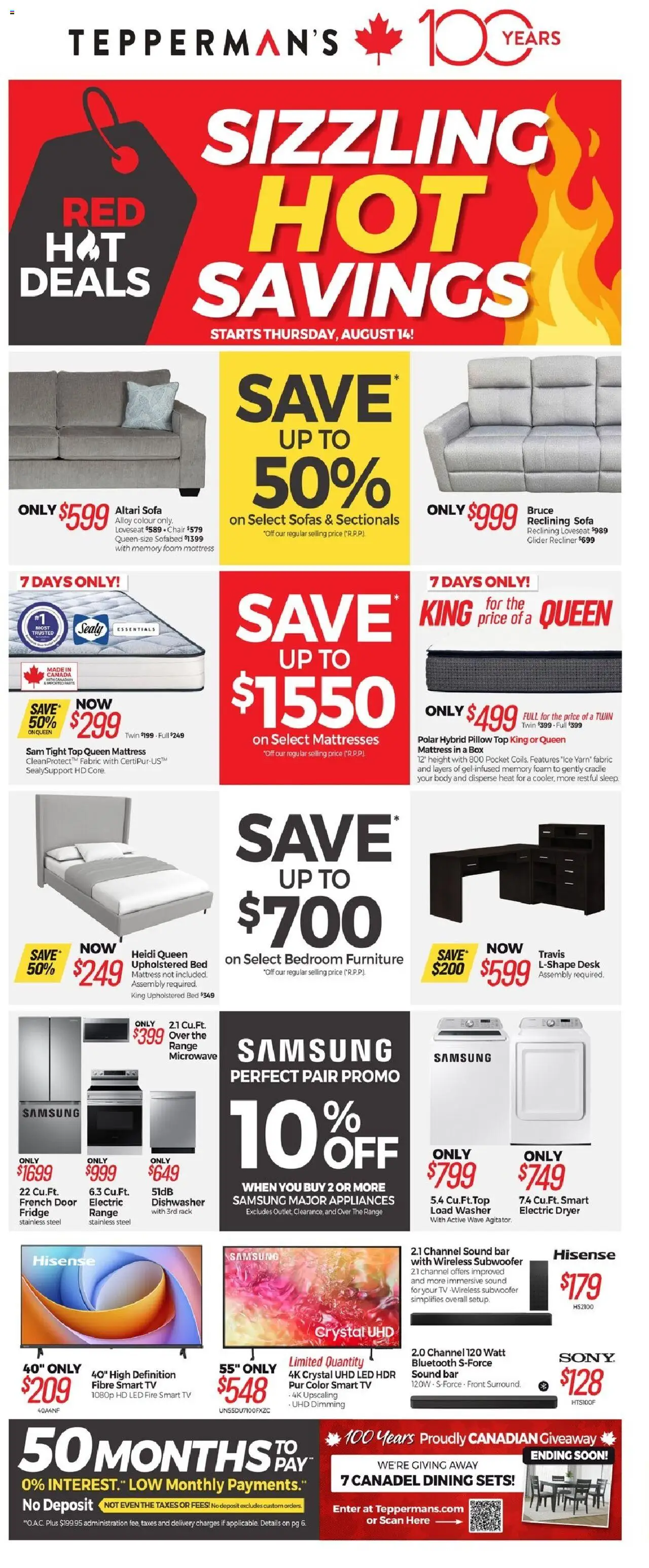 Tepperman's flyer valid from 14.08.2025 | Page: 5 | Products: Dryer, Mattress, Pillow, Box