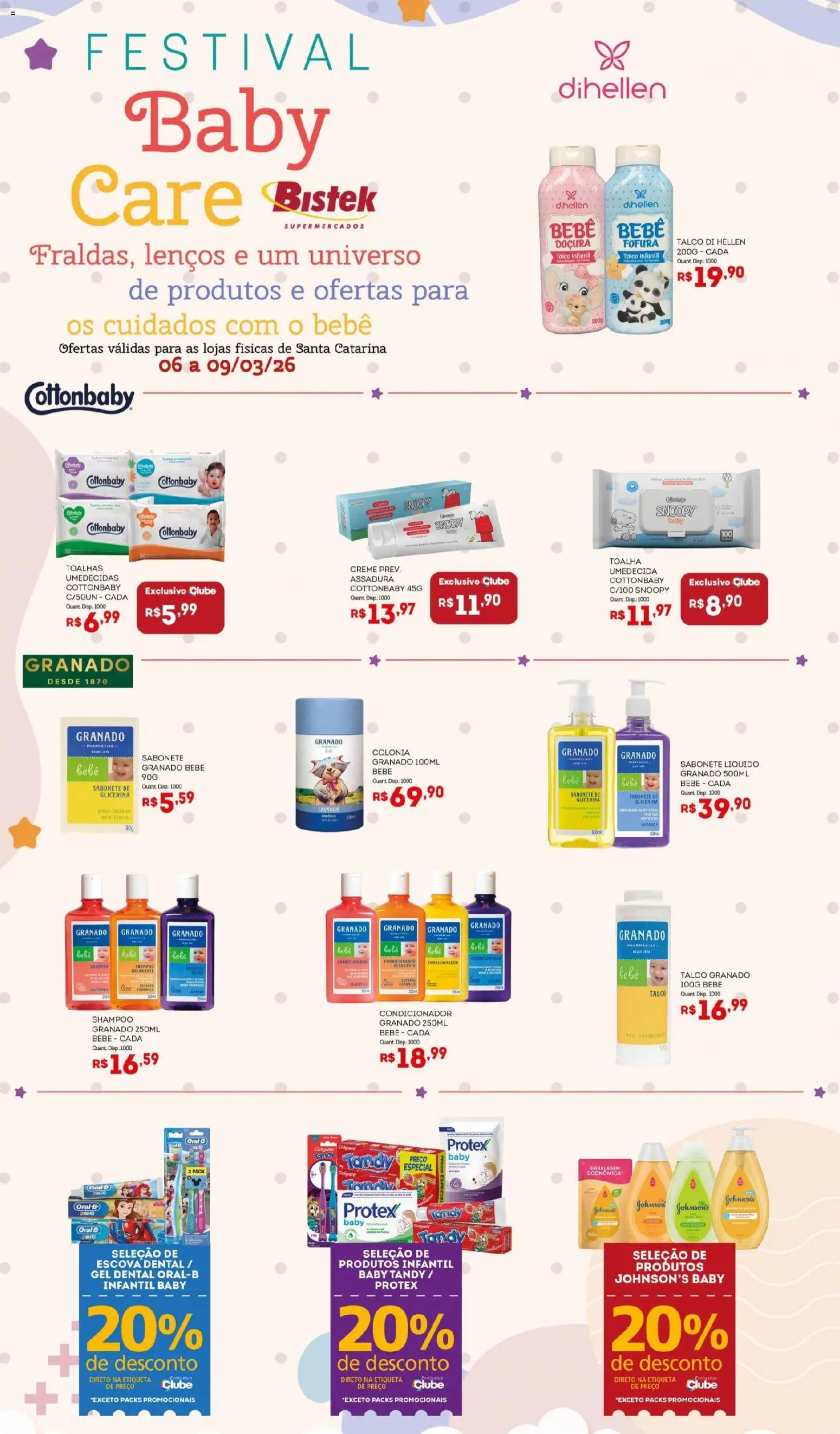 Bistek Supermercados Folheto - válido de 06.03.2026 | Página: 2 | Produtos: Shampoo, Escova, Base, Sabonete