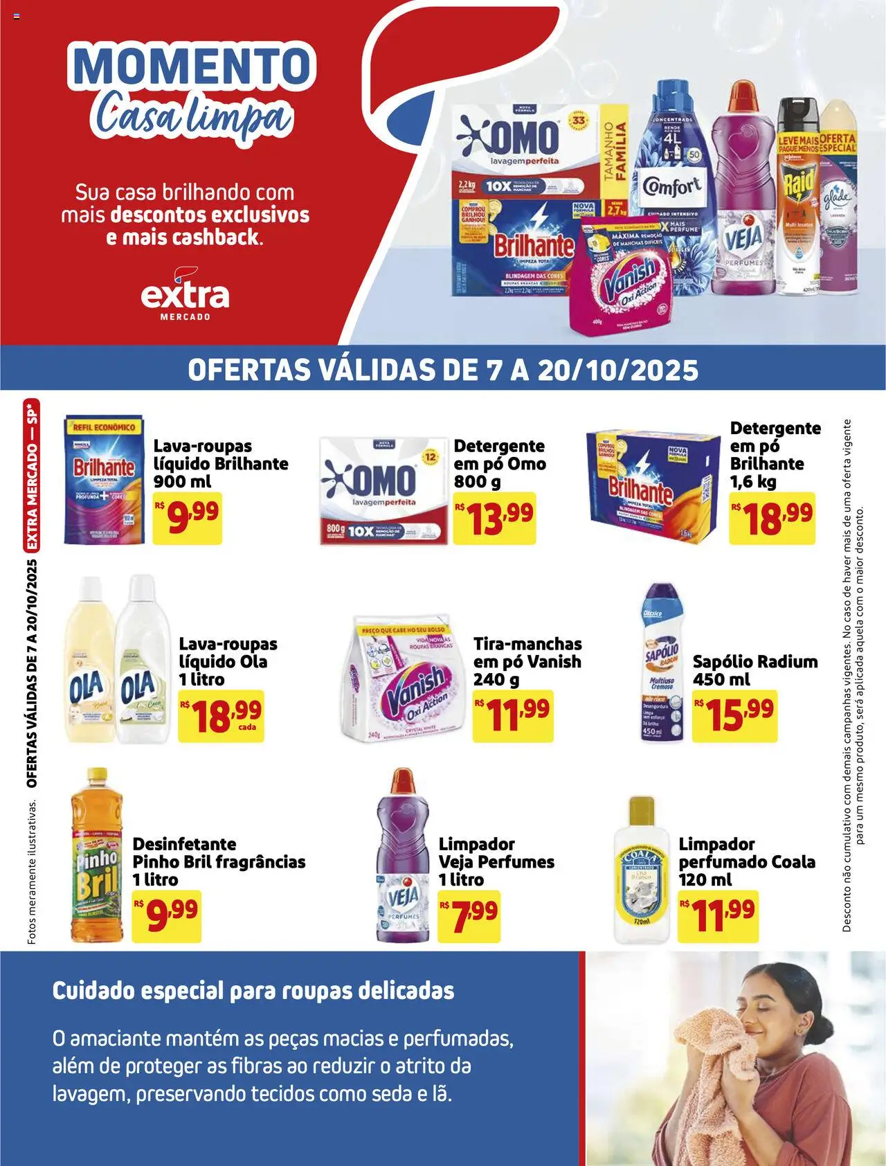 Extra Folheto - válido de 07.10.2025 | Página: 1 | Produtos: Perfume, Roupas, Amaciante, Desinfetante