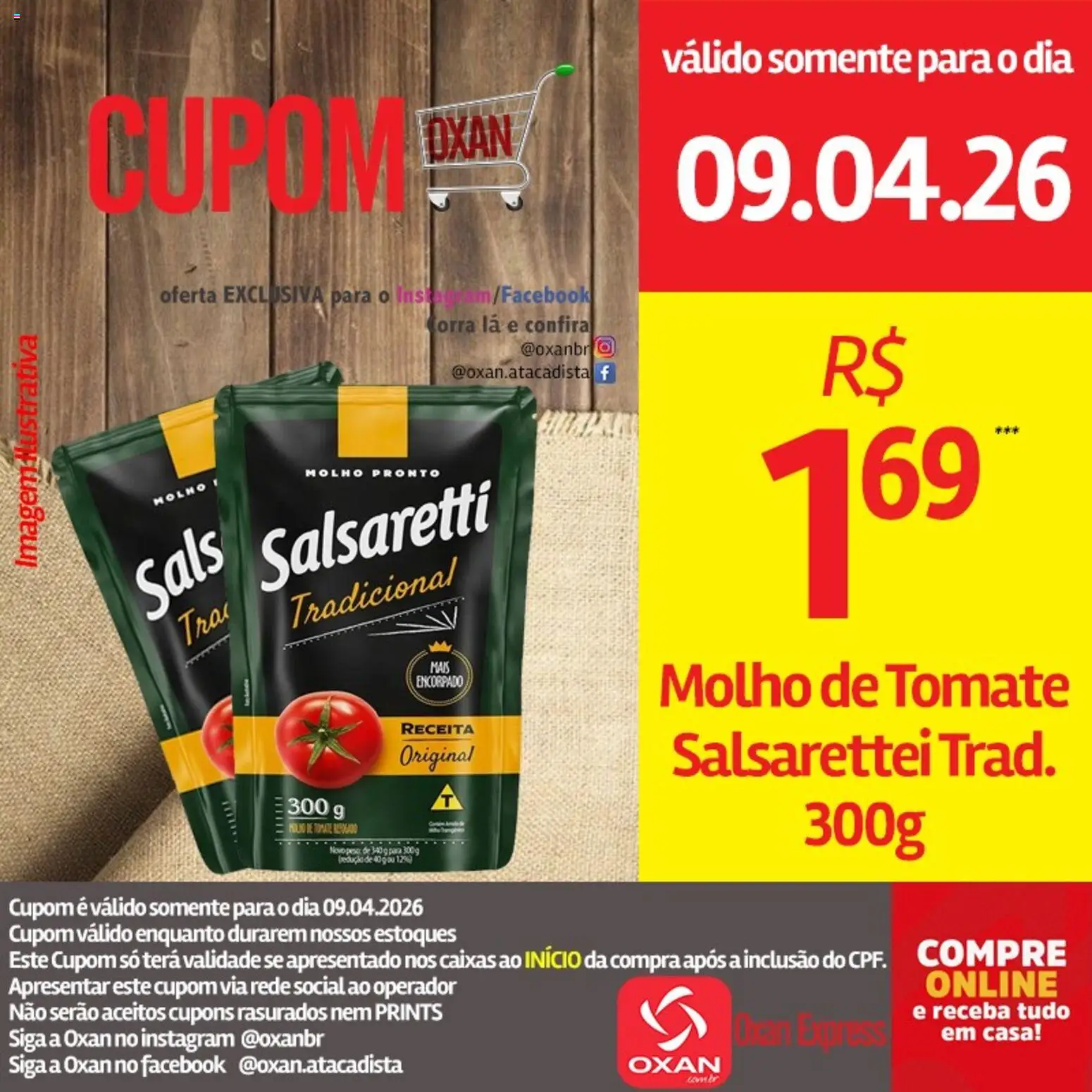 Oxan Atacadista Folheto - válido de 09.04.2026 | Página: 19 | Produtos: Molho de tomate