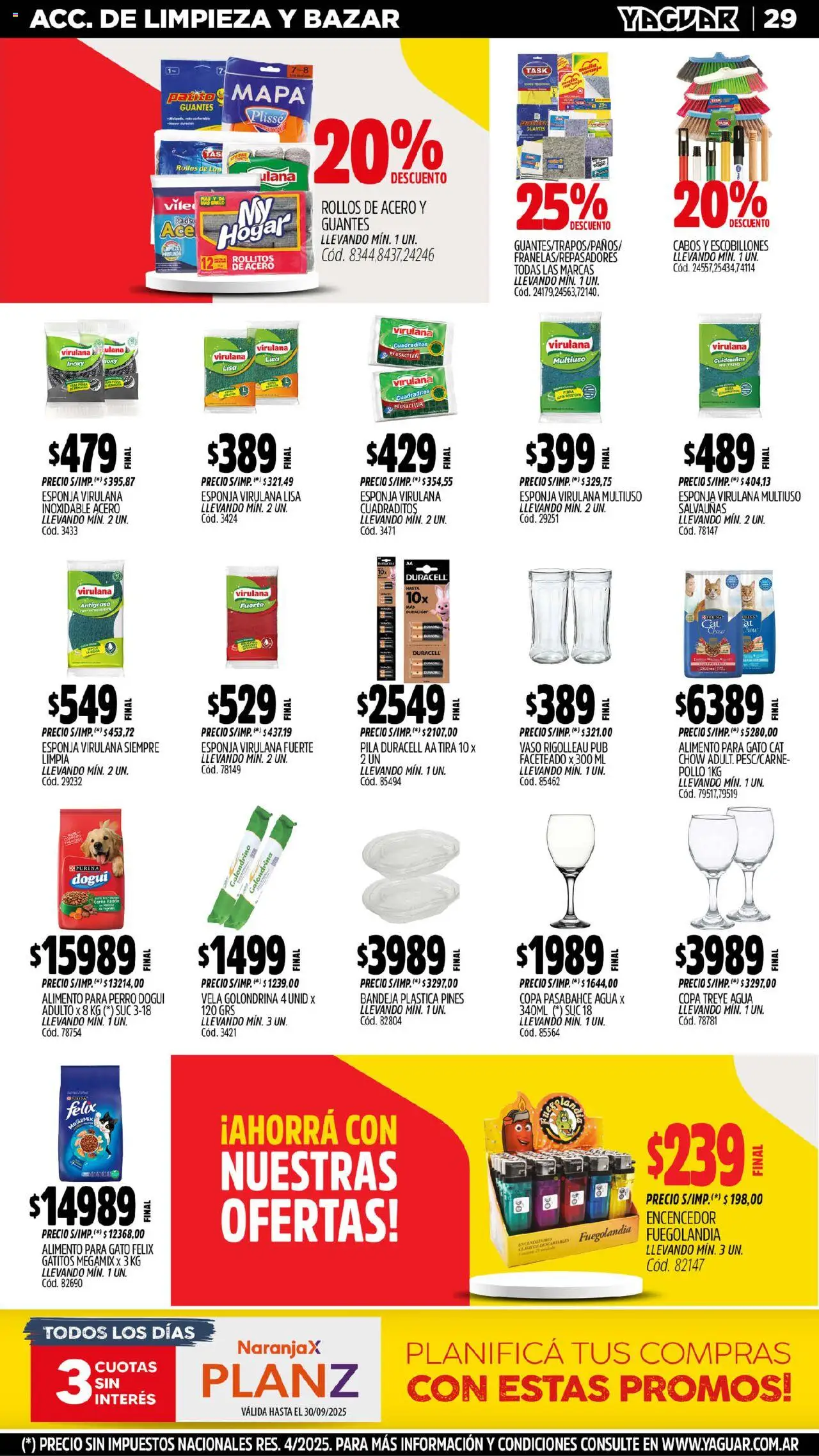 Yaguar - Salta │ válido desde el 15.09.2025 | Página: 28 | Productos: Antigrasa, Pila, Agua, Esponja