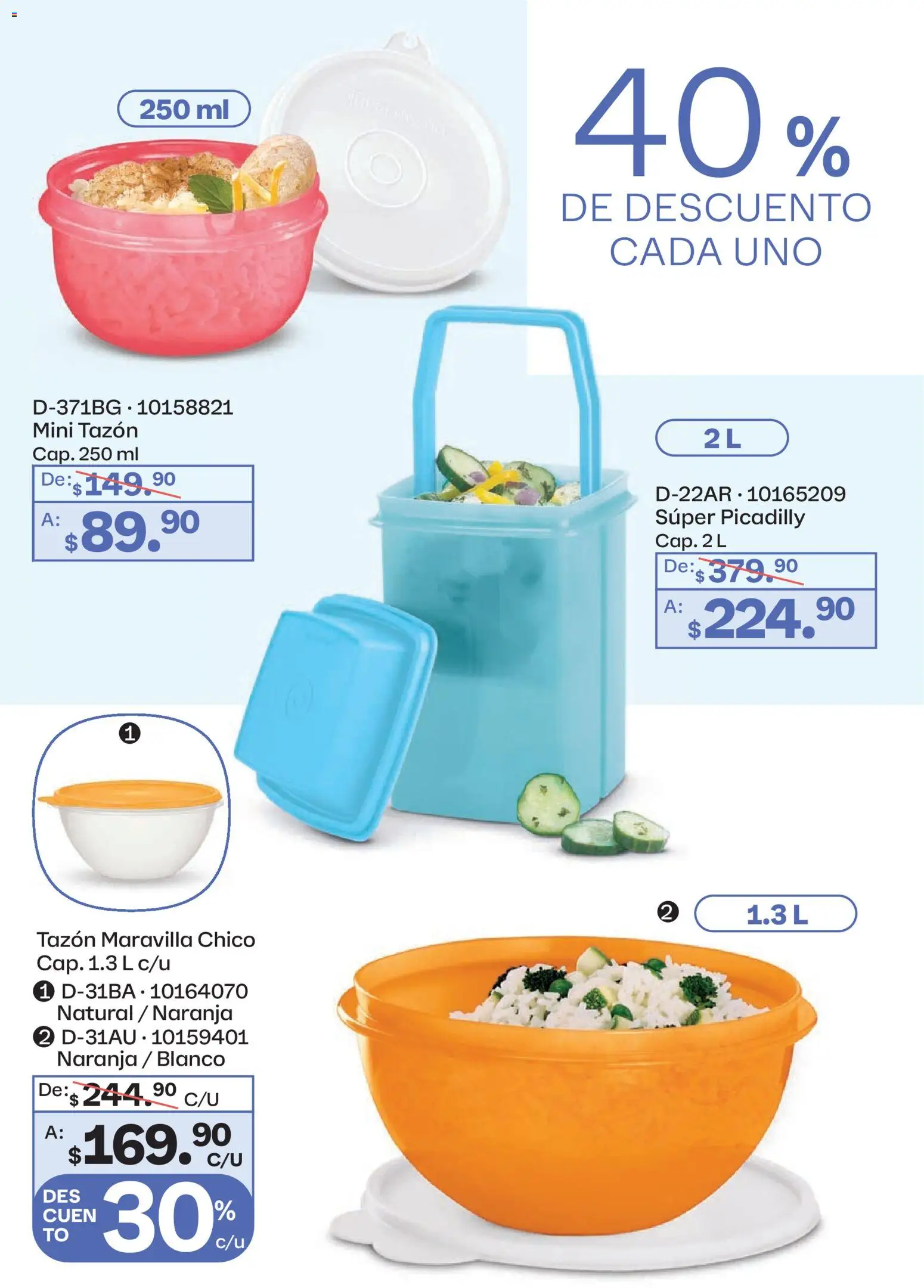 Nuevas ofertas de Tupperware válidas en toda la República Mexicana desde el 23.02.2026. ¡Encuentra las mejores ofertas en Tupperware catálogo! | Página: 87