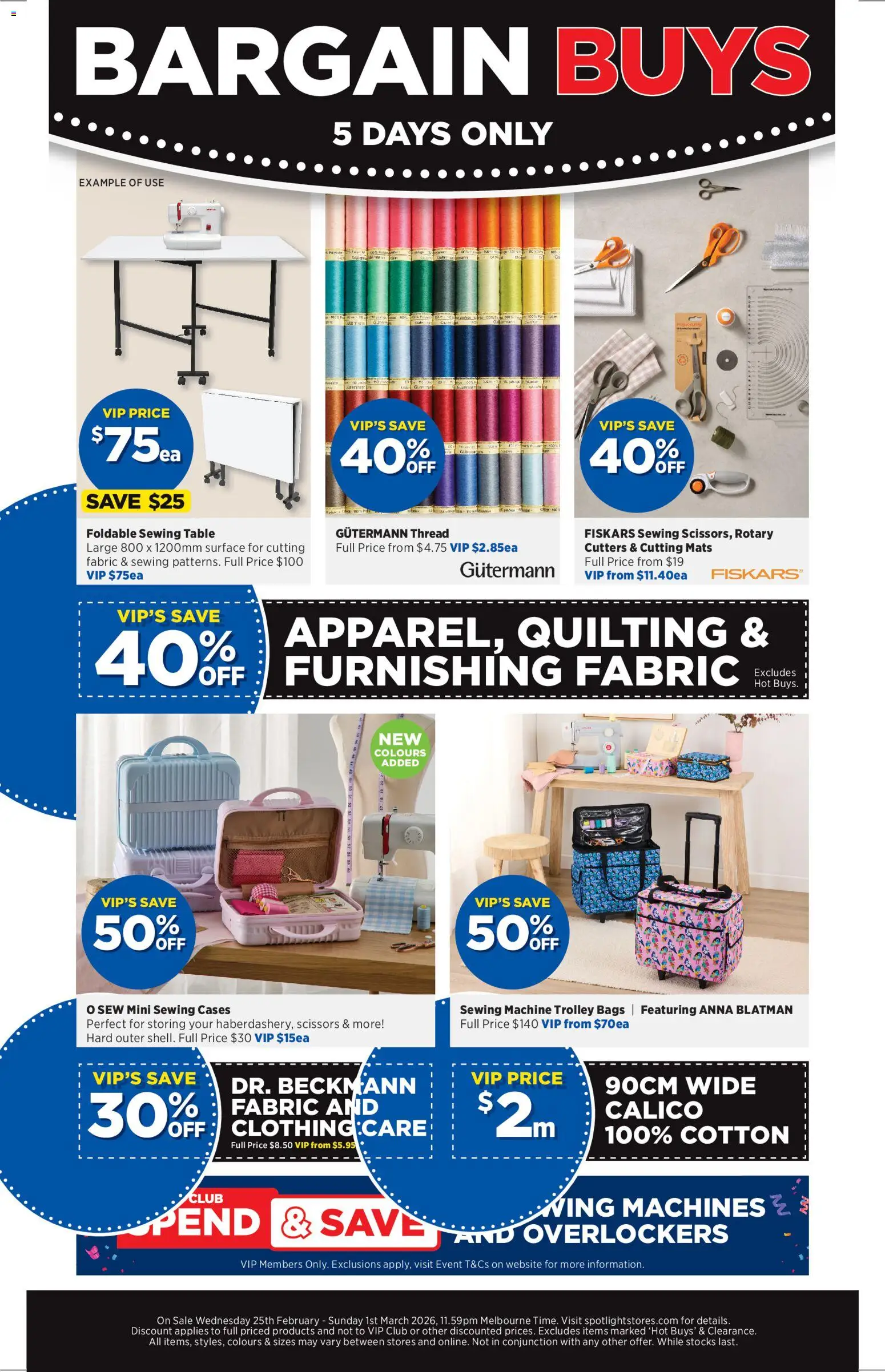 Spotlight catalogue - valid from 25.02.2026 | Page: 8 | Products: Table, Scissors, Trolley, Sewing machine