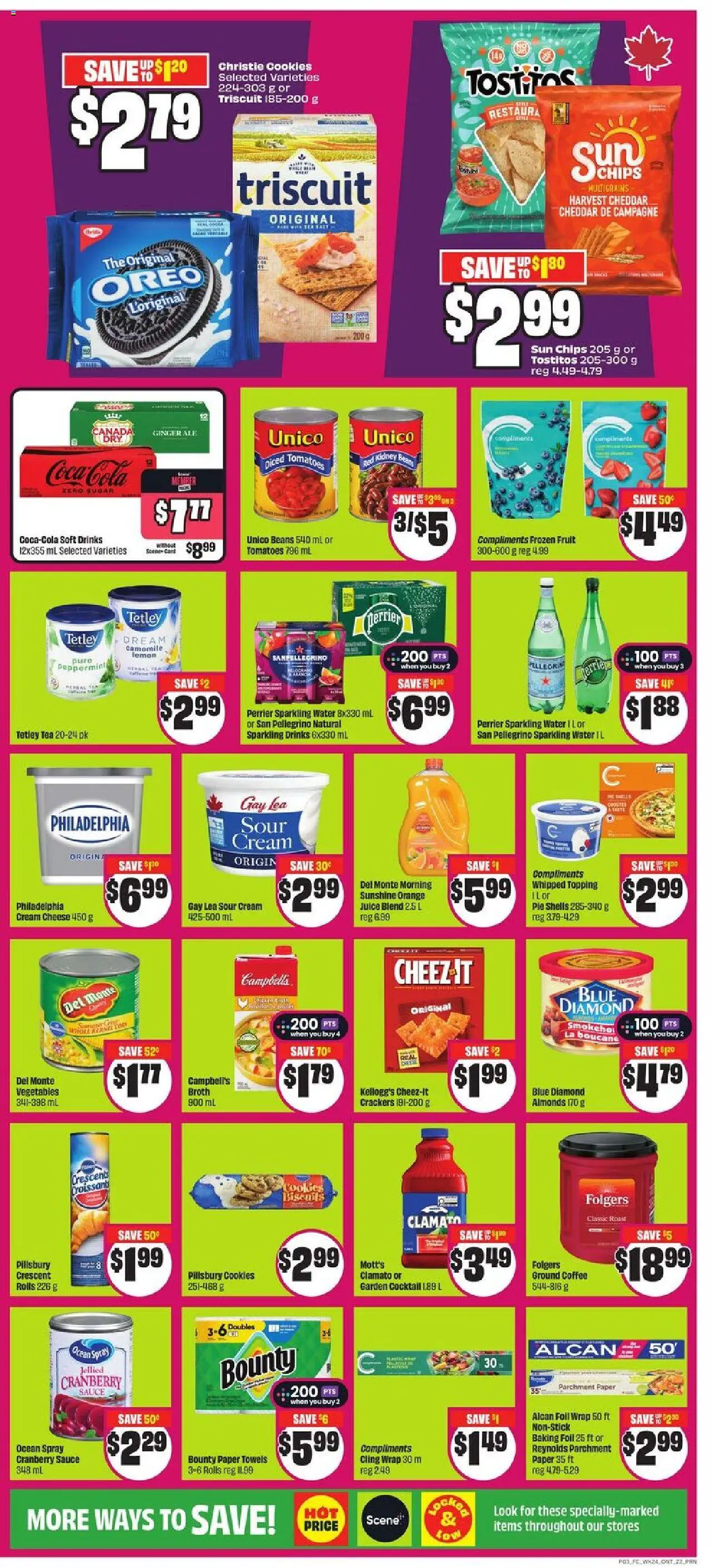 FreshCo flyer valid from 09.10.2025 | Page: 4 | Products: Sour cream, Cream, Cookies, Tomatoes