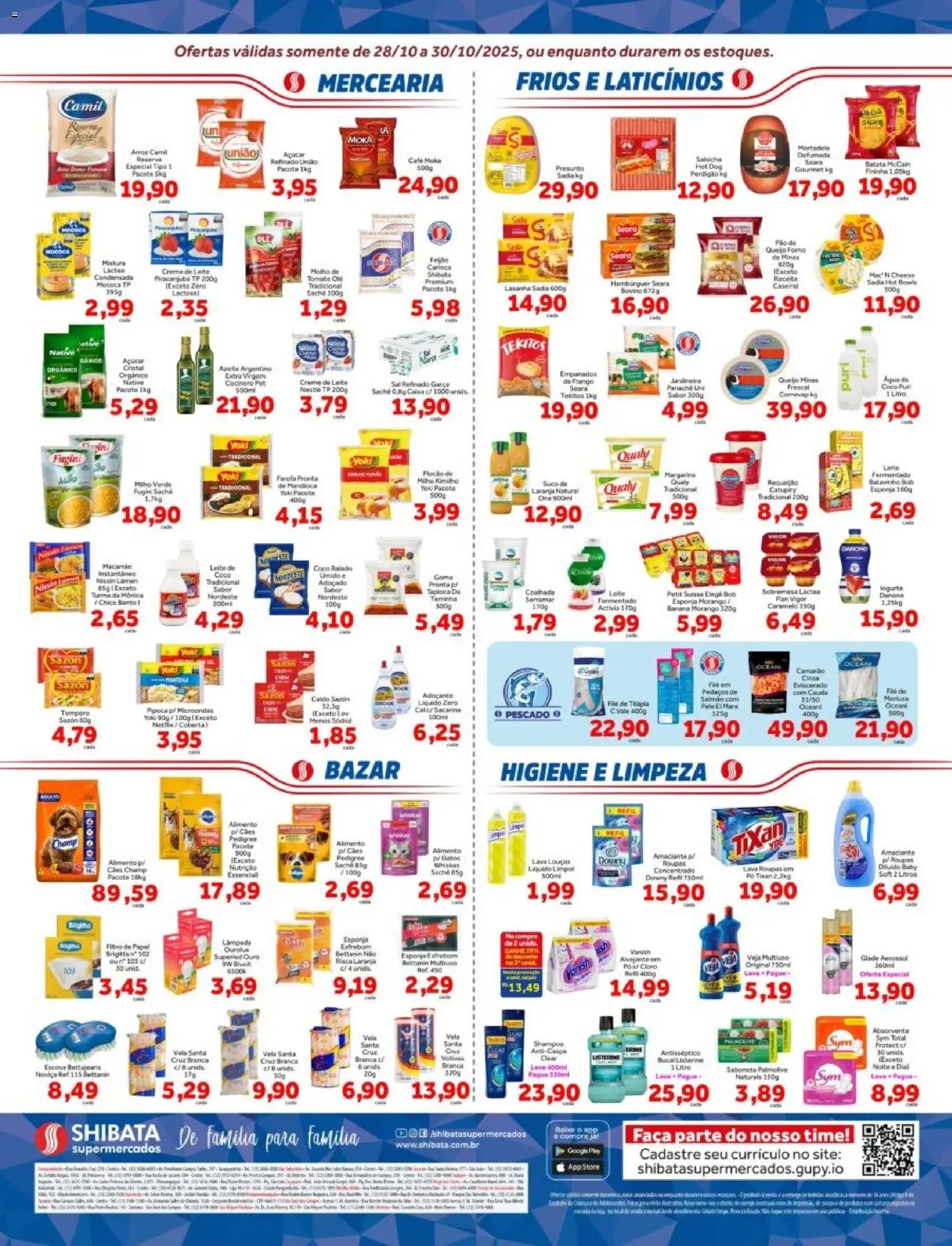 Shibata Folheto - válido de 28.10.2025 | Página: 2 | Produtos: Mandioca, Esponja, Arroz, Margarina