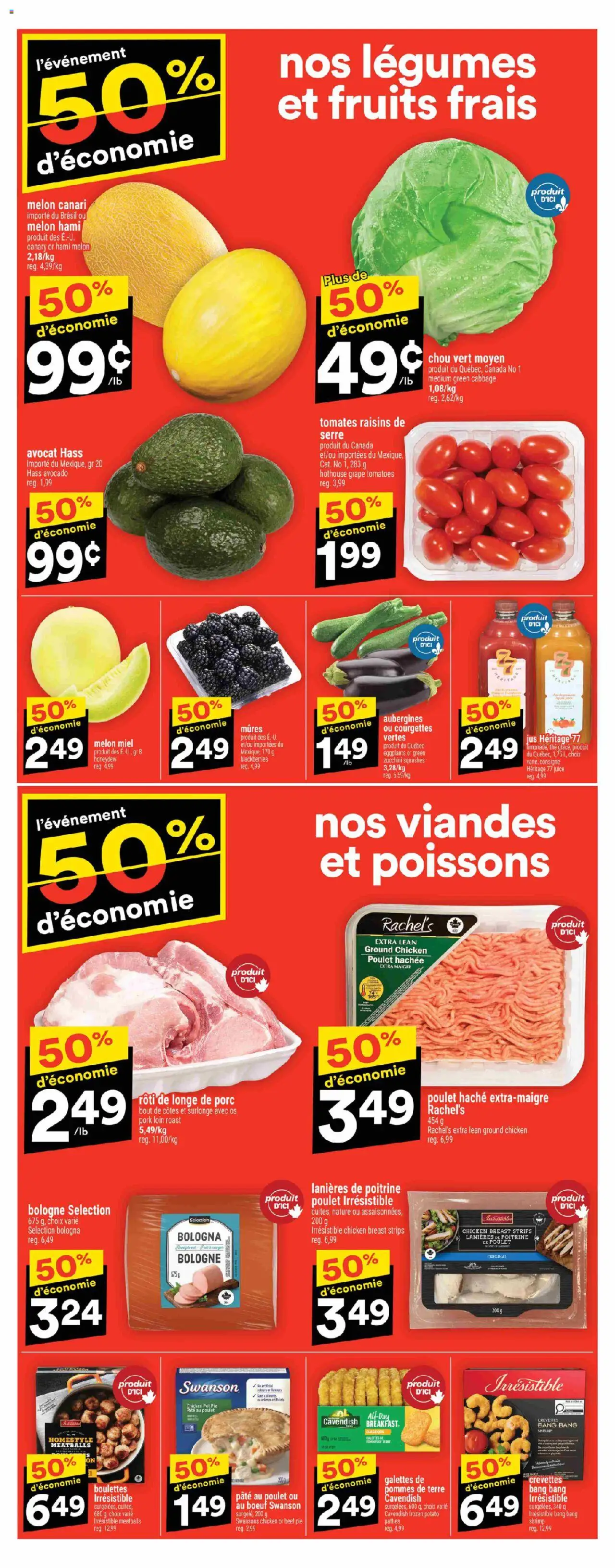 Super C flyer valid from 02.10.2025 | Page: 3 | Products: Beef, Chicken, Pork, Tomatoes