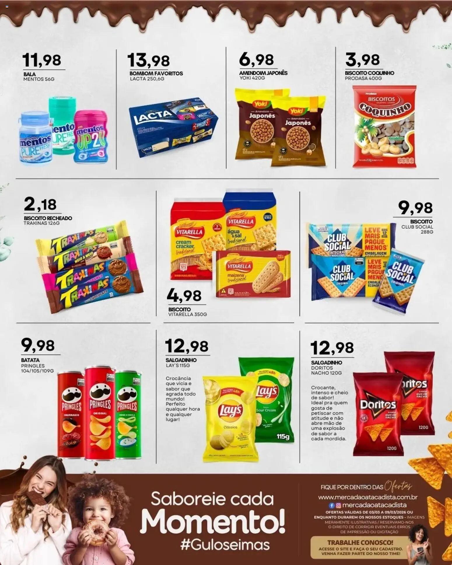 Mercadão Atacadista Folheto - válido de 03.03.2026 | Página: 9 | Produtos: Cebola, Faca, Bombom, Bala