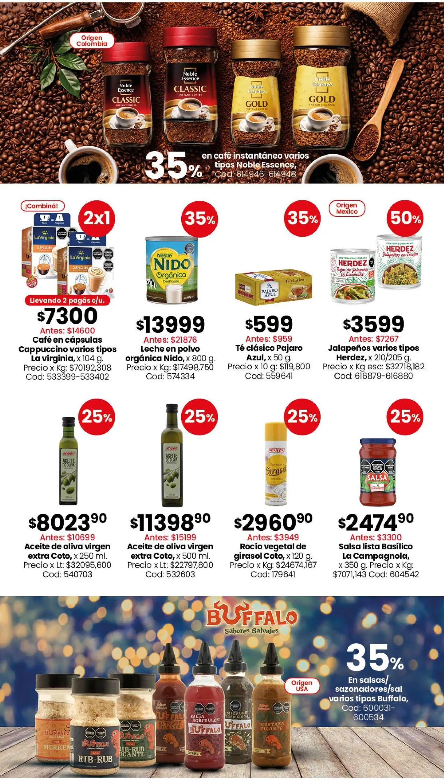 Coto - Ofertas Semanales │ válido desde el 20.04.2026 | Página: 2 | Productos: Polvo, Leche, Café, Té