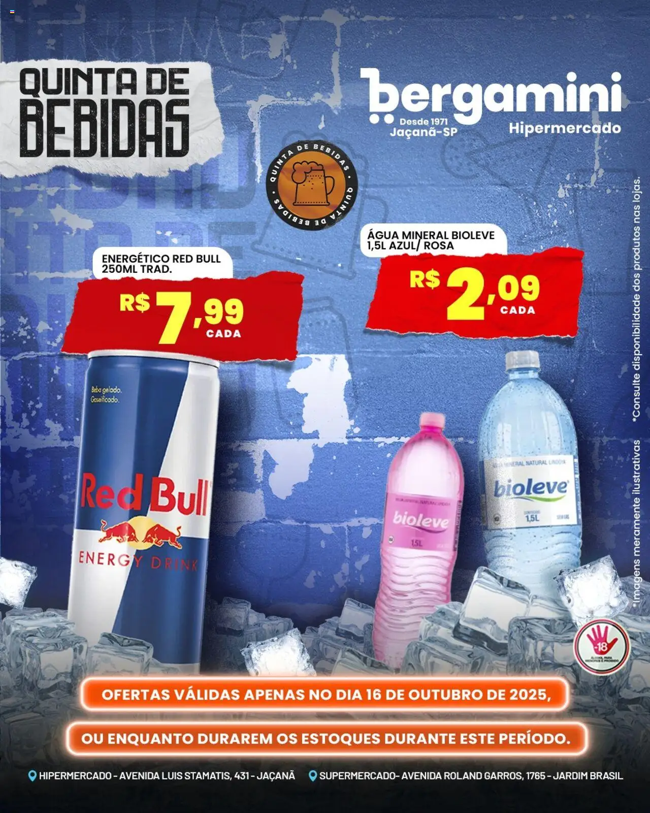 Supermercado Bergamini Folheto - válido de 16.10.2025 | Página: 10 | Produtos: Energético, Água mineral