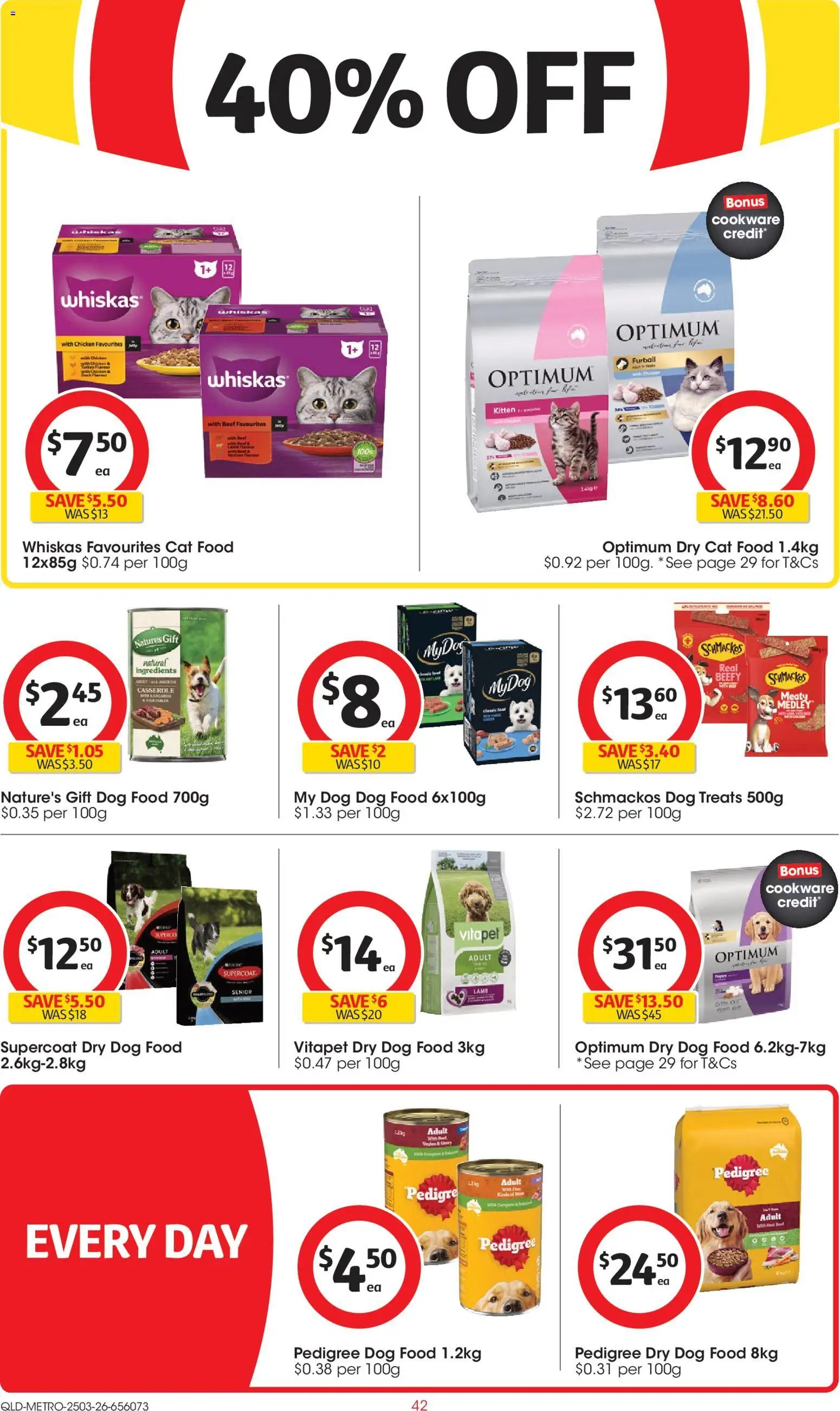 Coles catalogue - valid from 25.03.2026 | Page: 42 | Products: Duck, Lamb, Cookware, Dog food