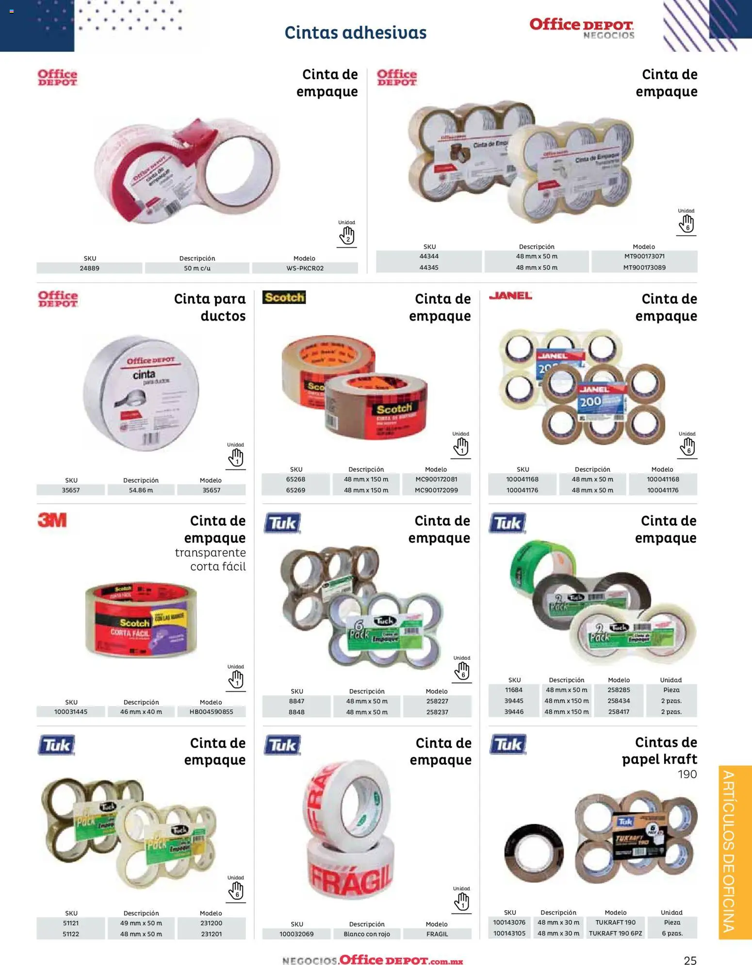 Nuevas ofertas de Office Depot válidas en toda la República Mexicana desde el 12.01.2026. ¡Encuentra las mejores ofertas en Office Depot catálogo 2026! | Página: 27 | Productos: Cinta