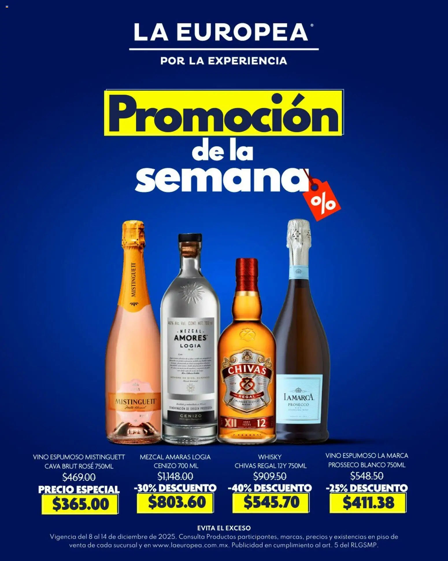 Nuevas ofertas de La Europea válidas en toda la República Mexicana desde el 08.12.2025. ¡Encuentra las mejores ofertas en La Europea catálogo Promoción de la semana! | Página: 1 | Productos: Cava, Vino, Whisky