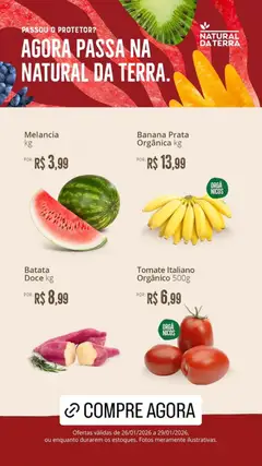 Natural da Terra - Ofertas da semana - Pré-Visualização do folheto da loja Natural da Terra, válido de 26.01.2026 | Página: 1 | Produtos: Melancia, Batata