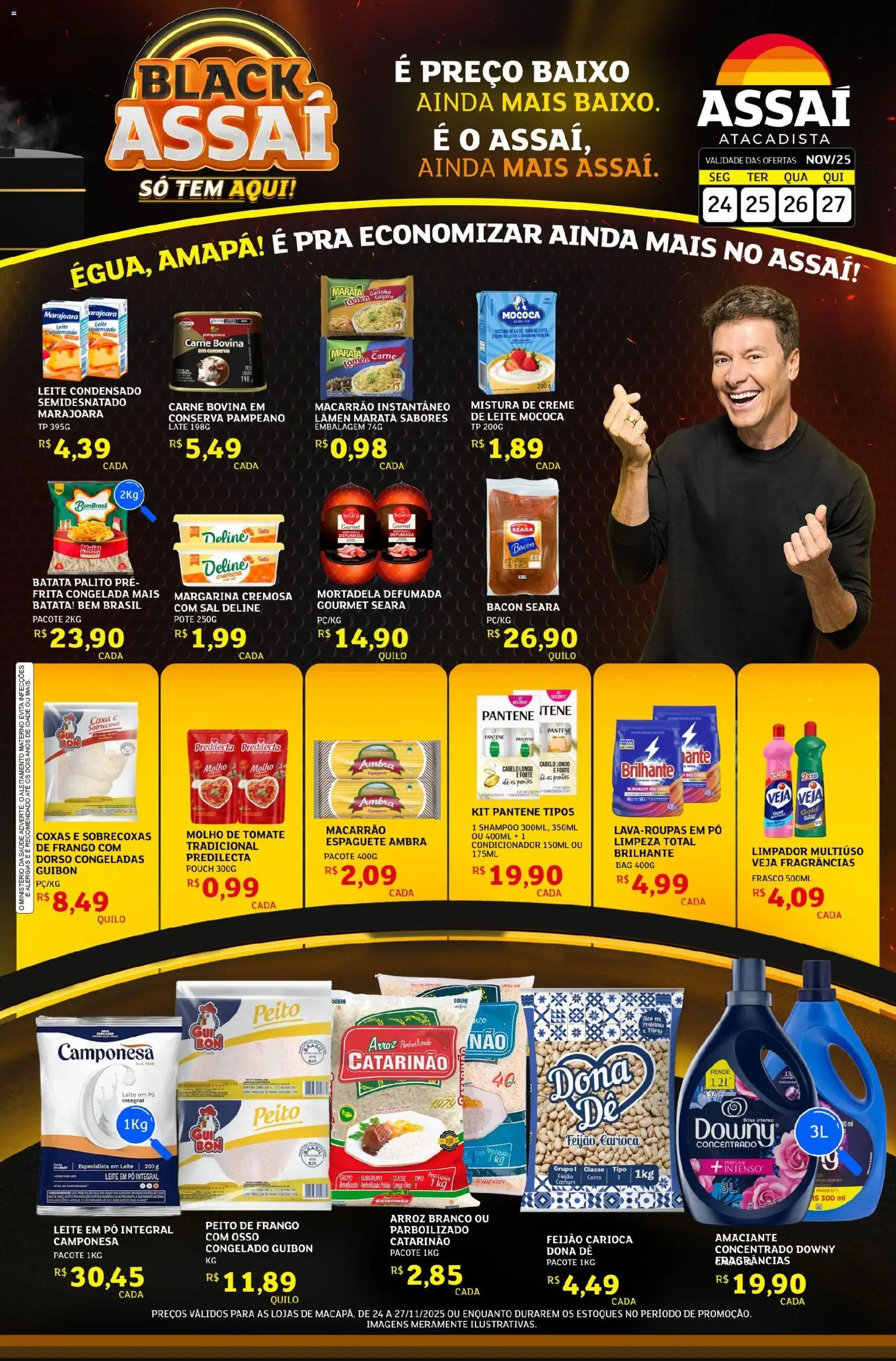 Assaí Atacadista Folheto - válido de 24.11.2025 | Página: 1 | Produtos: Feijão, Condicionador, Molho de tomate, Leite em pó