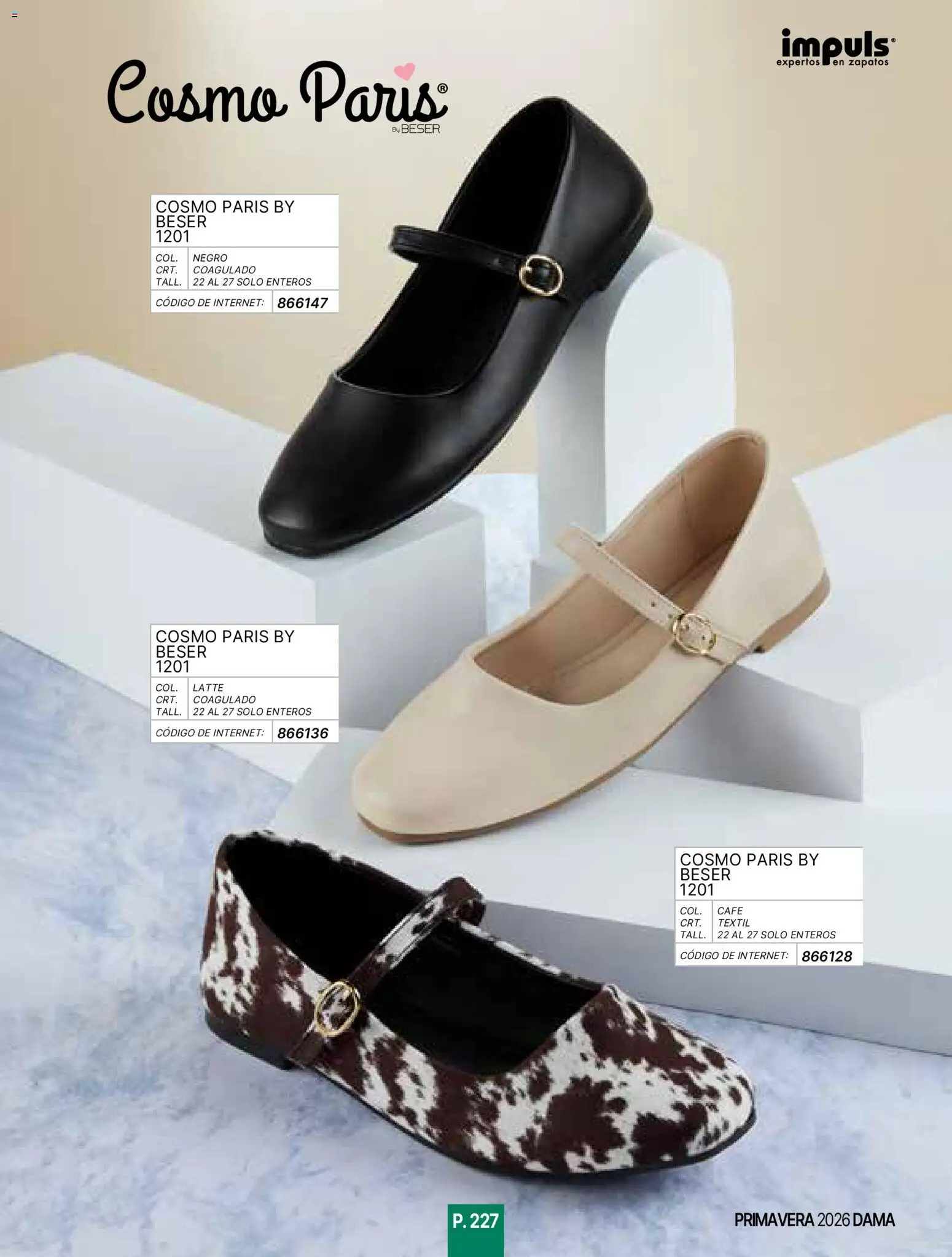 Nuevas ofertas de Impuls válidas en toda la República Mexicana desde el 01.01.2026. ¡Encuentra las mejores ofertas en Impuls catálogo Primavera! | Página: 229 | Productos: Zapatos, Café