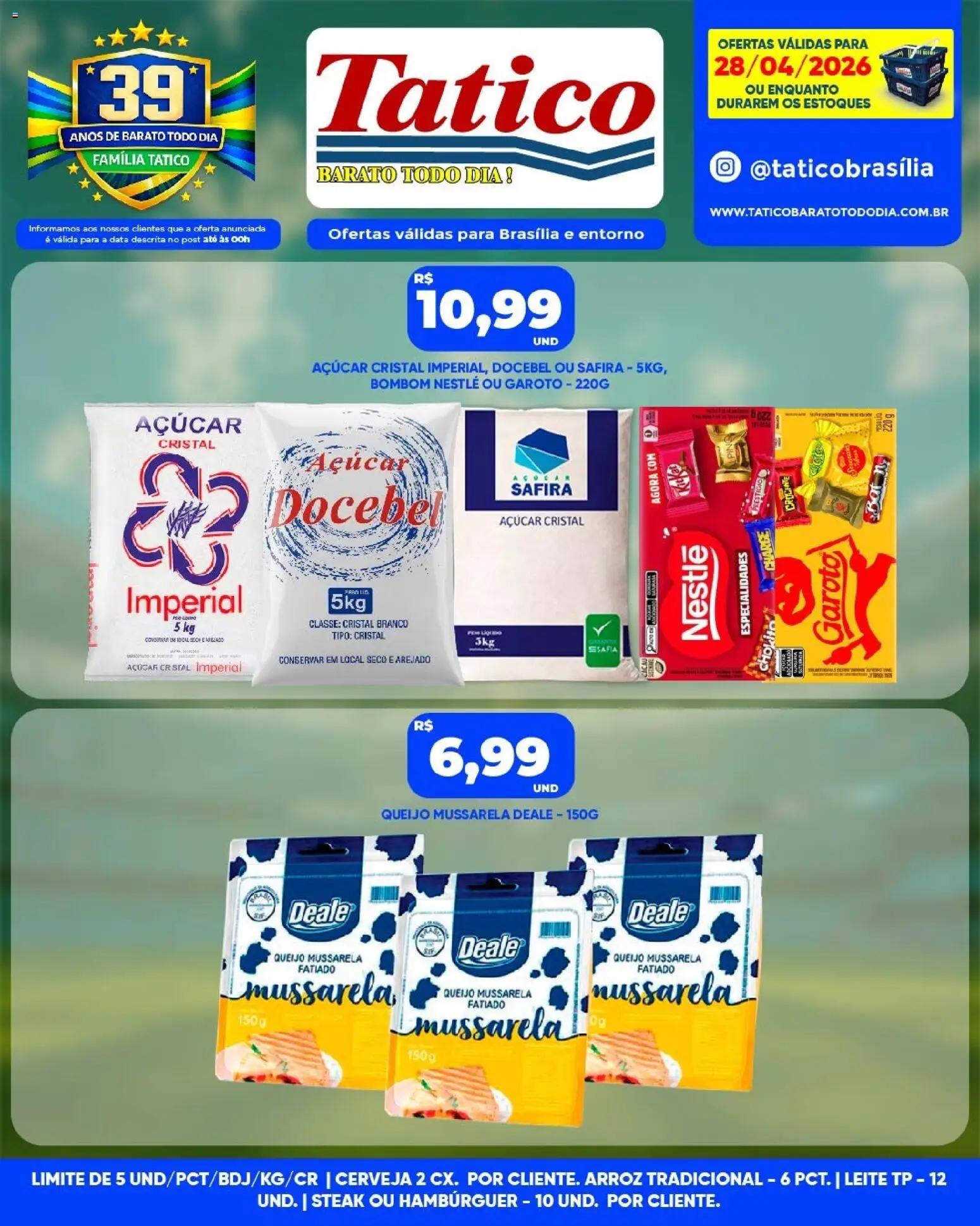 Tatico Folheto - válido de 29.04.2026 | Página: 29 | Produtos: Queijo, Açúcar, Bombom, Mussarela