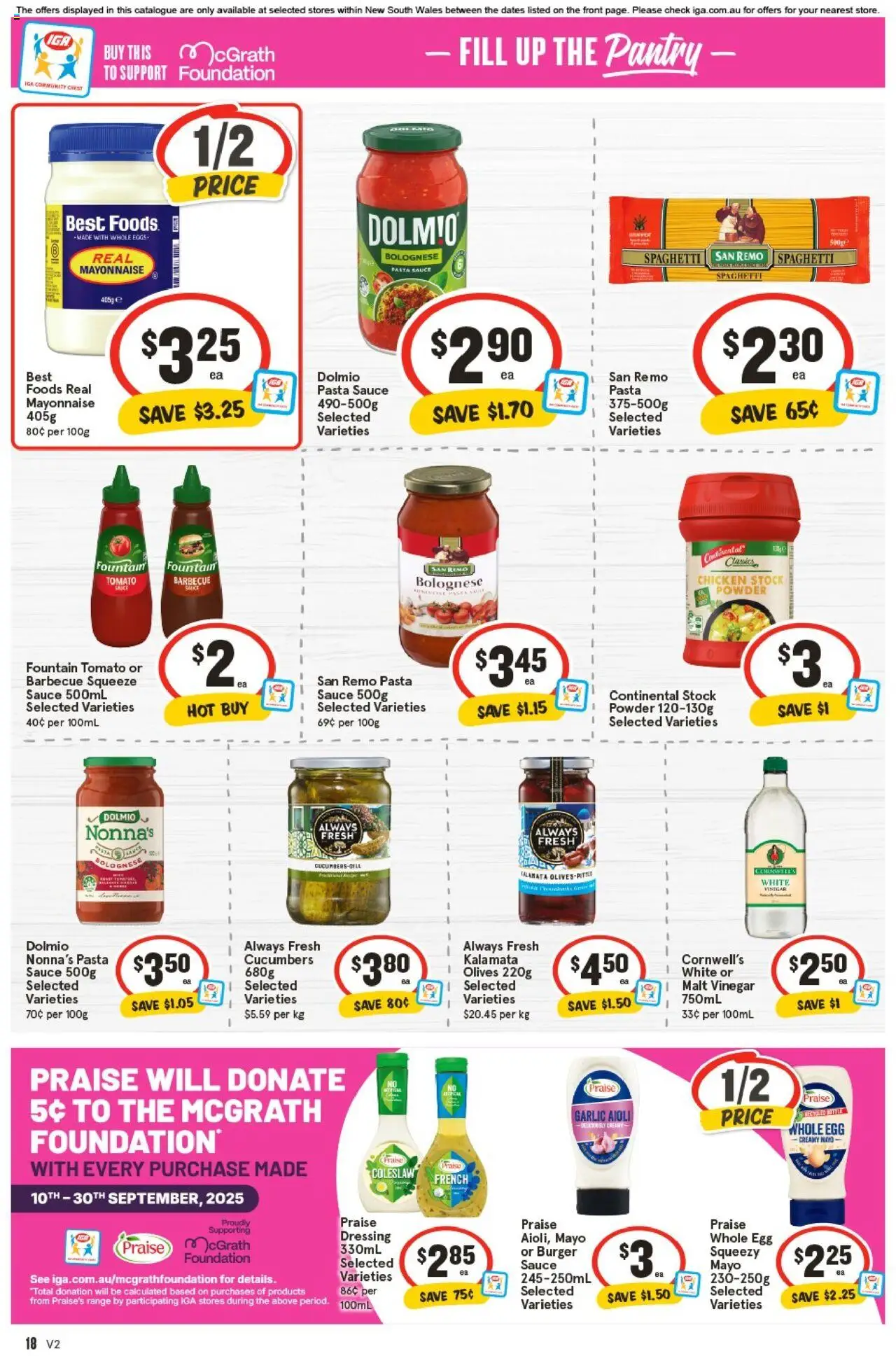 IGA catalogue - valid from 24.09.2025 | Page: 21 | Products: Chicken, Cucumbers, Mayonnaise, Fountain