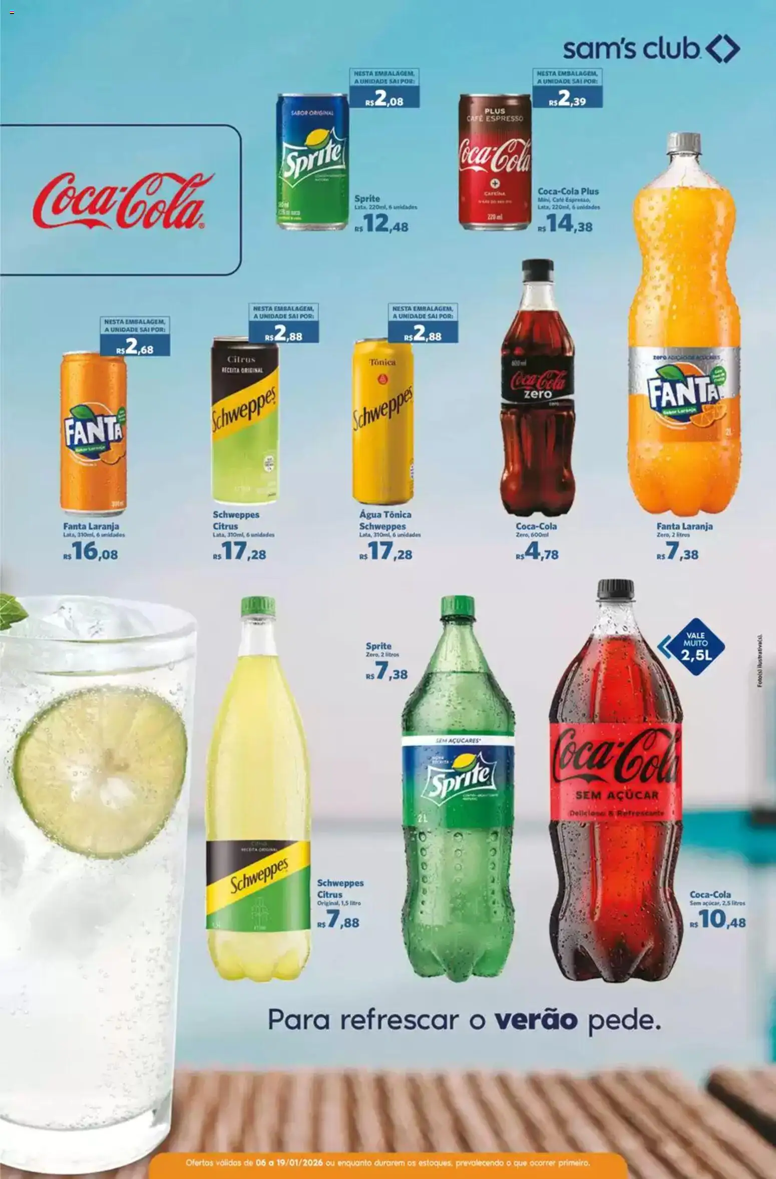 Sam's Club Folheto - válido de 06.01.2026 | Página: 15 | Produtos: Água tônica, Cola, Café, Açúcar