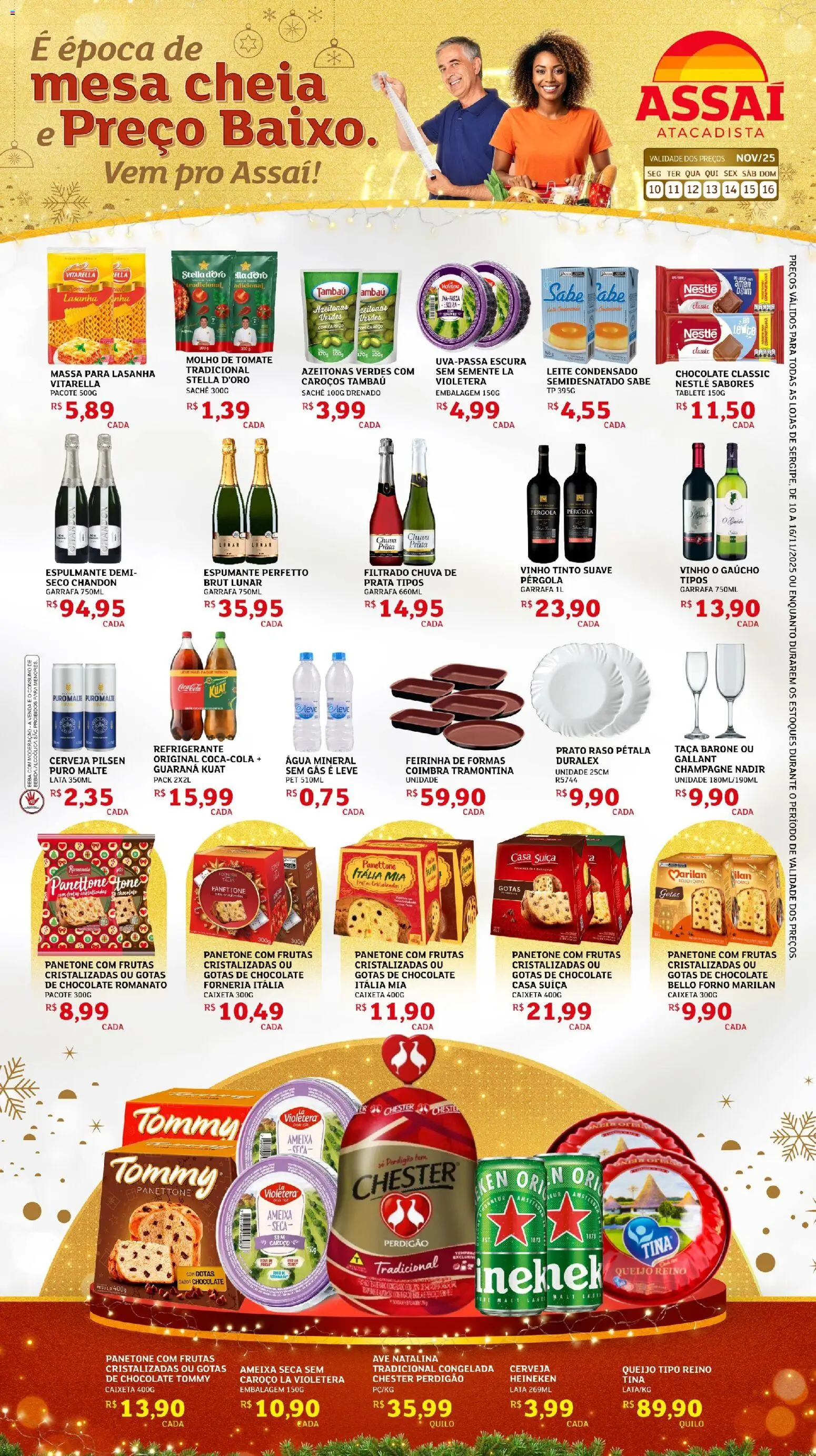 Assaí Atacadista Folheto - válido de 10.11.2025 | Página: 1 | Produtos: Forno, Vinho, Lasanha, Refrigerante