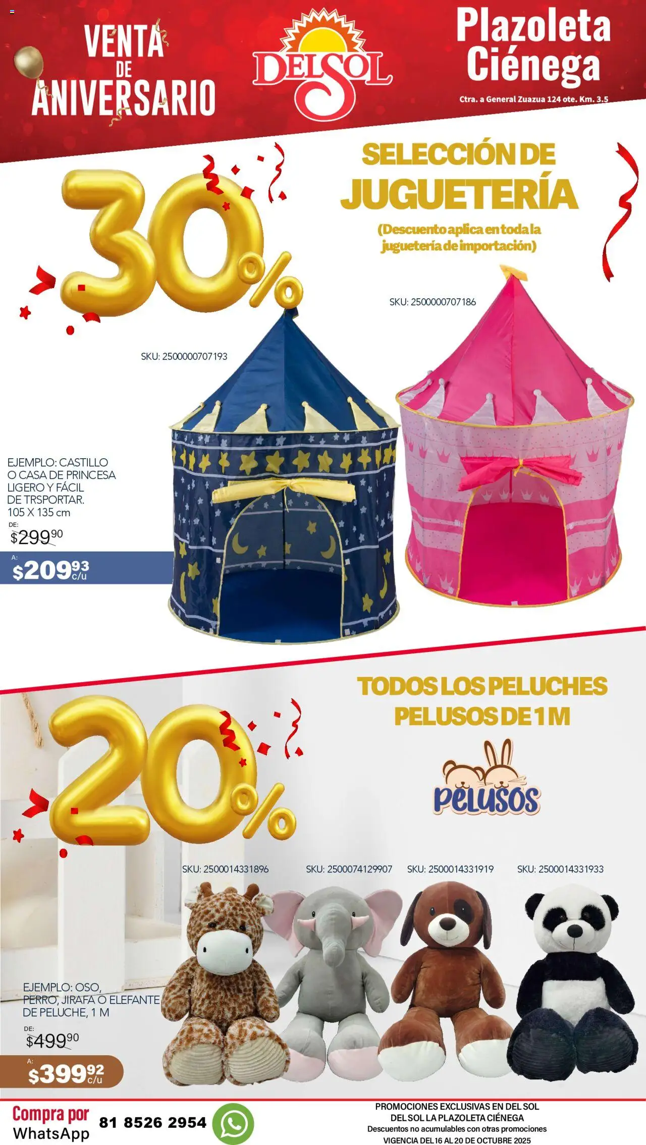 Nuevas ofertas de Del Sol y Woolworth válidas en toda la República Mexicana desde el 16.10.2025. ¡Encuentra las mejores ofertas en Del Sol y Woolworth - Catálogo Aniversario Apertura Del Sol Ciénega! | Página: 17