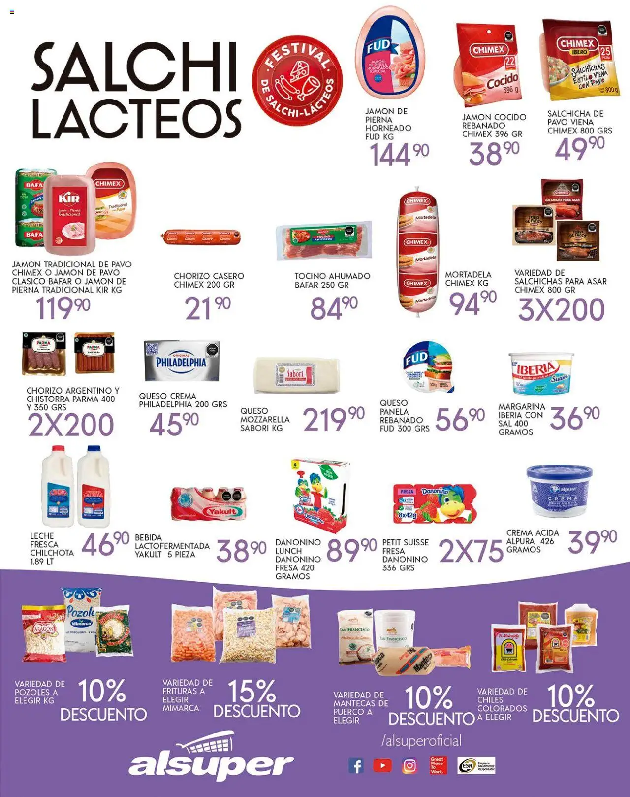 Nuevas ofertas de Alsuper válidas en toda la República Mexicana desde el 16.09.2025. ¡Encuentra las mejores ofertas en Alsuper - Folleto Laguna! | Página: 3 | Productos: Sal, Chorizo, Margarina, Mp3
