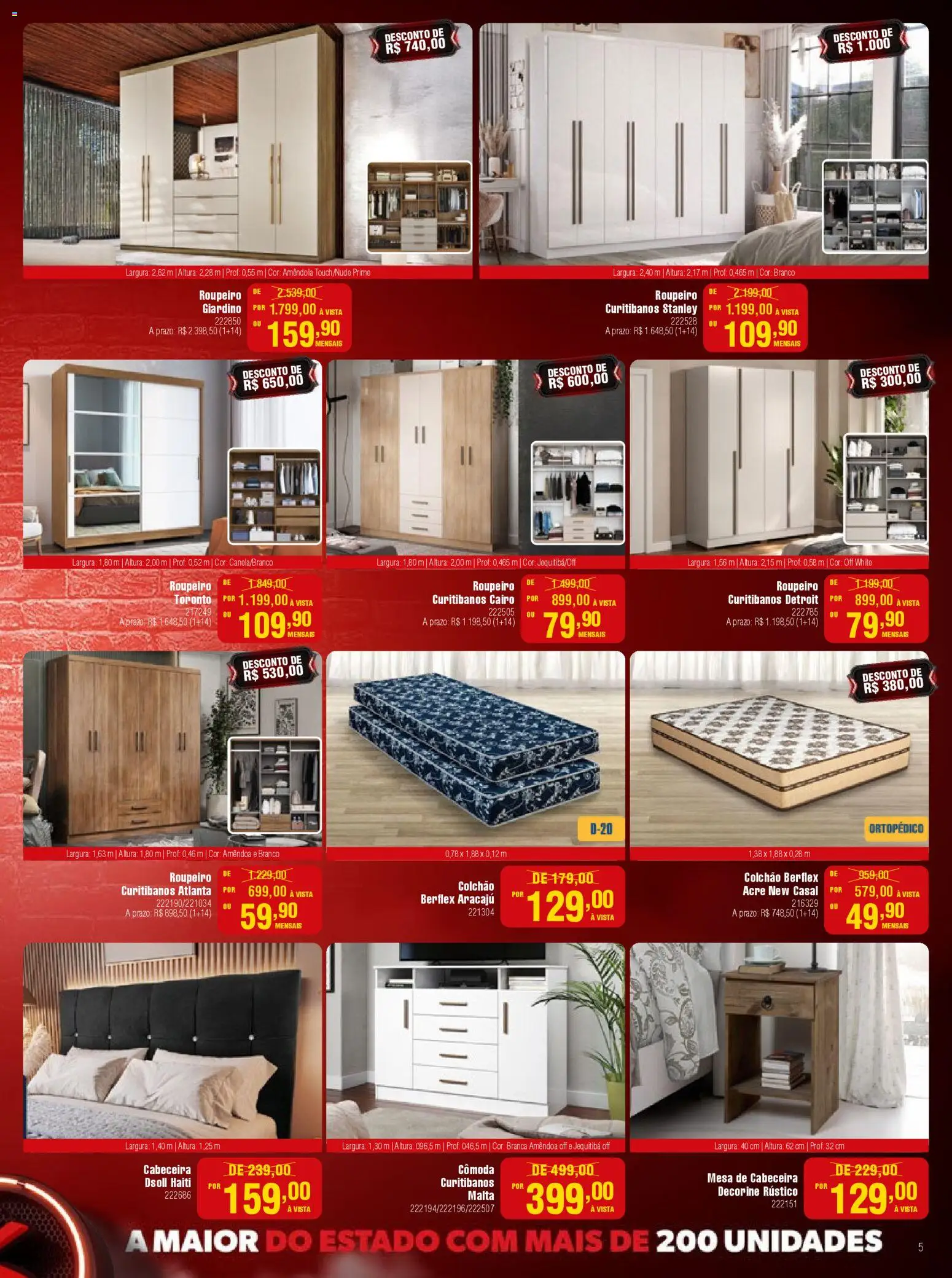 Berlanda Folheto - válido de 17.11.2025 | Página: 5 | Produtos: Colchão, Cômoda, Mesa de cabeceira, Mesa