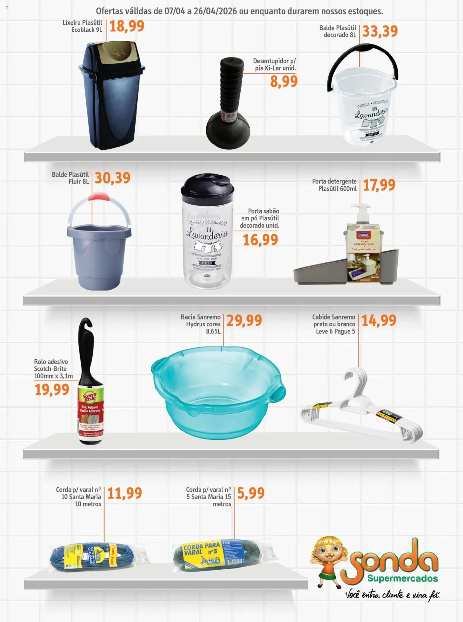 Sonda Folheto - válido de 07.04.2026 | Página: 11 | Produtos: Pó, Rolo, Sabão, Pia