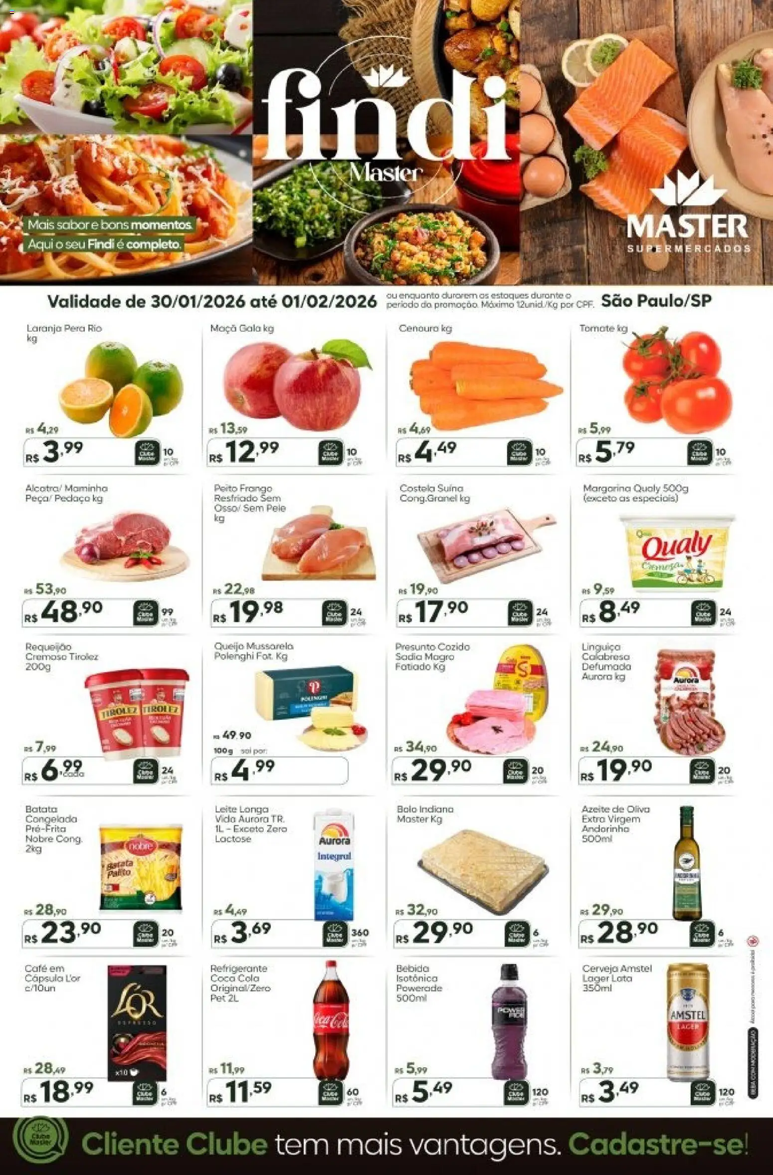 Master Folheto - válido de 30.01.2026 | Página: 1 | Produtos: Cola, Cenoura, Refrigerante, Margarina