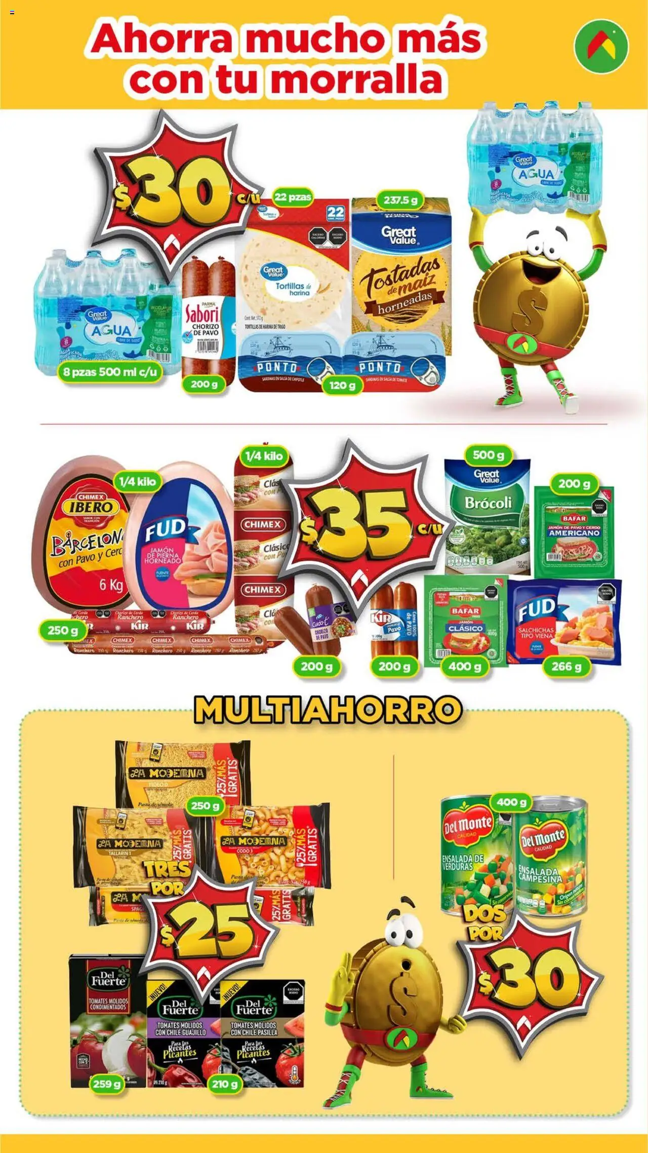 Nuevas ofertas de Bodega Aurrerá válidas en toda la República Mexicana desde el 14.10.2025. ¡Encuentra las mejores ofertas en Bodega Aurrerá - Folleto Morralla! | Página: 7 | Productos: Harina, Jamón, Cerdo, Salsa de tomate