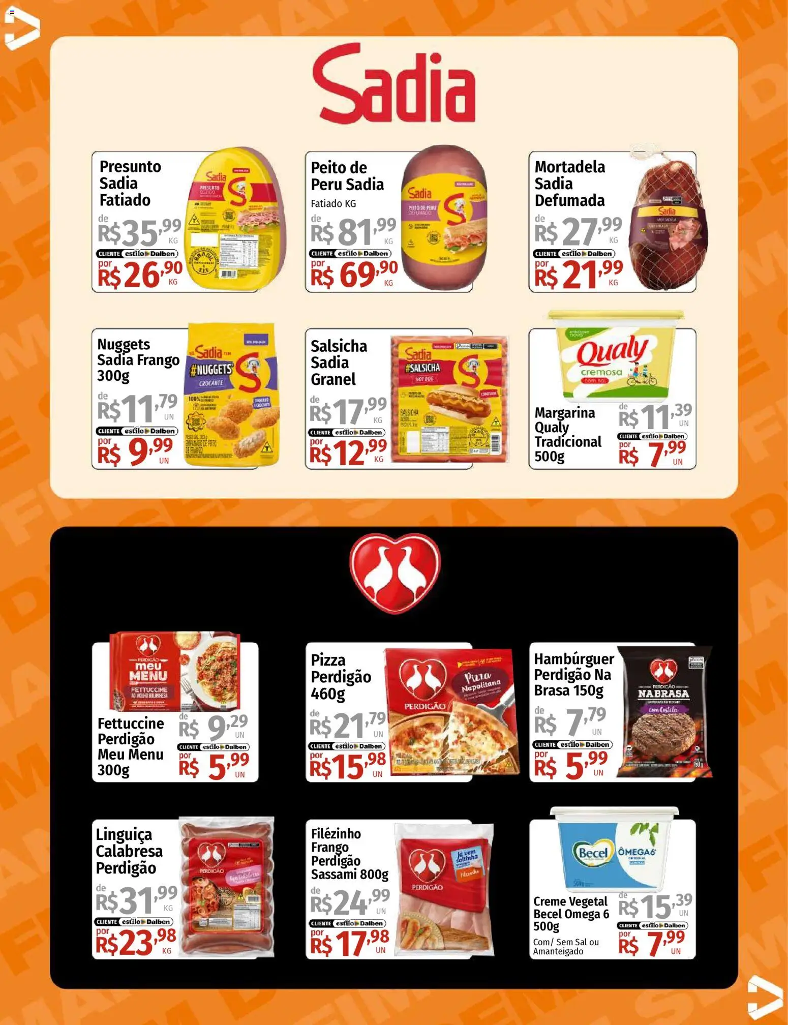 Supermercado Dalben Folheto - válido de 12.12.2025 | Página: 11 | Produtos: Salsicha, Presunto, Mortadela, Sal