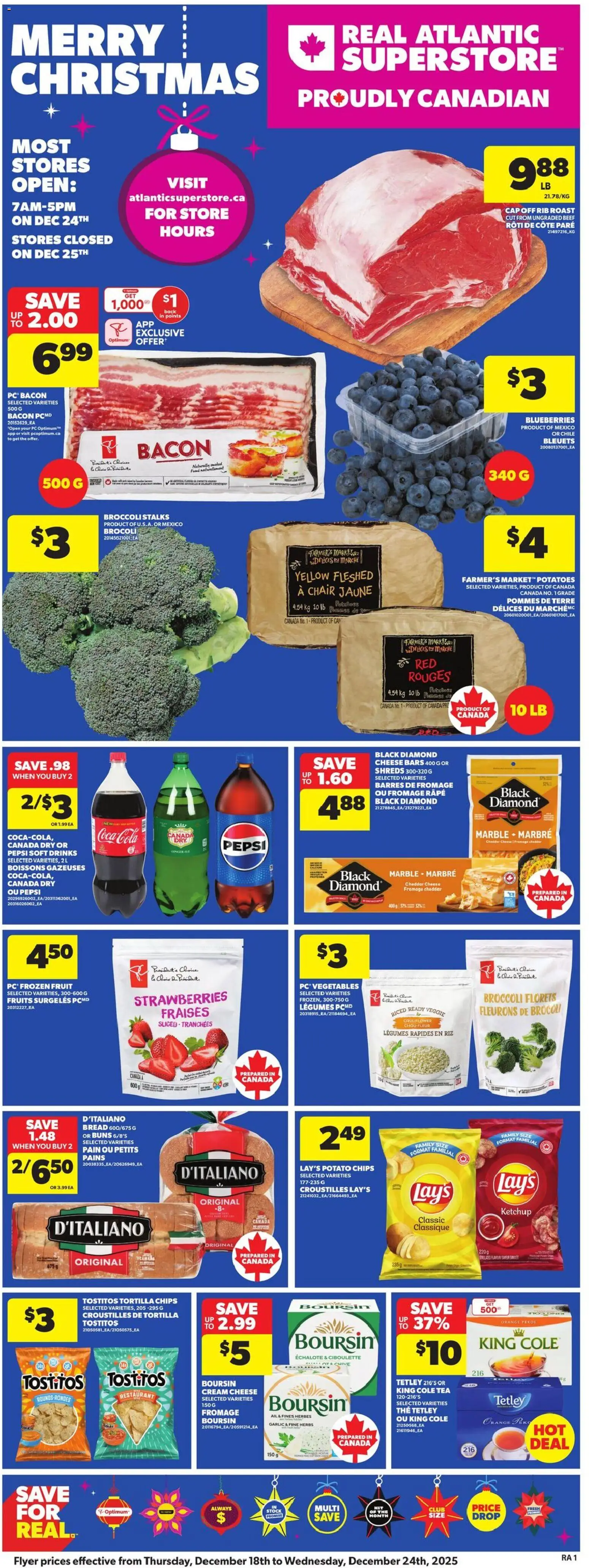 Atlantic Superstore flyer valid from 18.12.2025 | Page: 3 | Products: PC, Potatoes, Chair, Bread