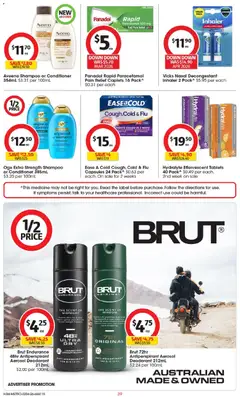 Preview of Coles catalogue  - valid from 22.04.2026 | Page: 39 | Products: Shampoo, Antiperspirant, Argan oil, Pain relief