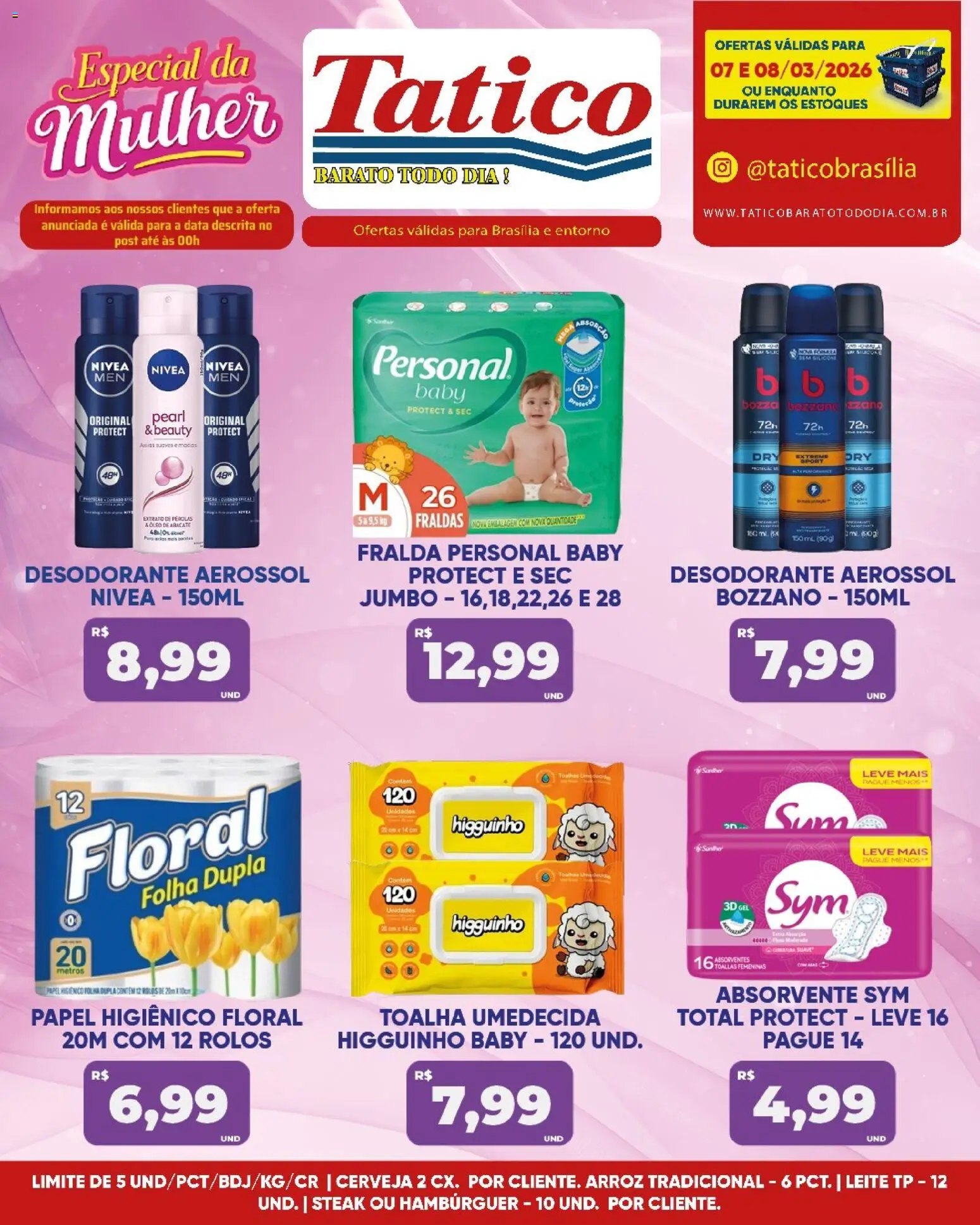 Tatico Folheto - válido de 07.03.2026 | Página: 17 | Produtos: Desodorante, Óleo, Fraldas, Toalha umedecida