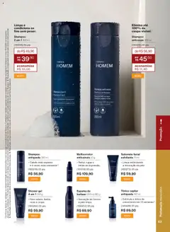 Natura Folheto - válido de 28.07.2025 | Página: 43 | Produtos: Coco, Shampoo, Tônico, Base