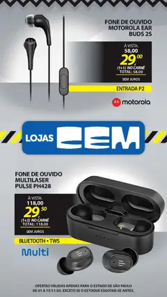 Lojas Cem - Ofertas atuais - Pré-Visualização do folheto da loja Lojas Cem, válido de 01.11.2025 | Página: 53 | Produtos: Carne, Fone de ouvido