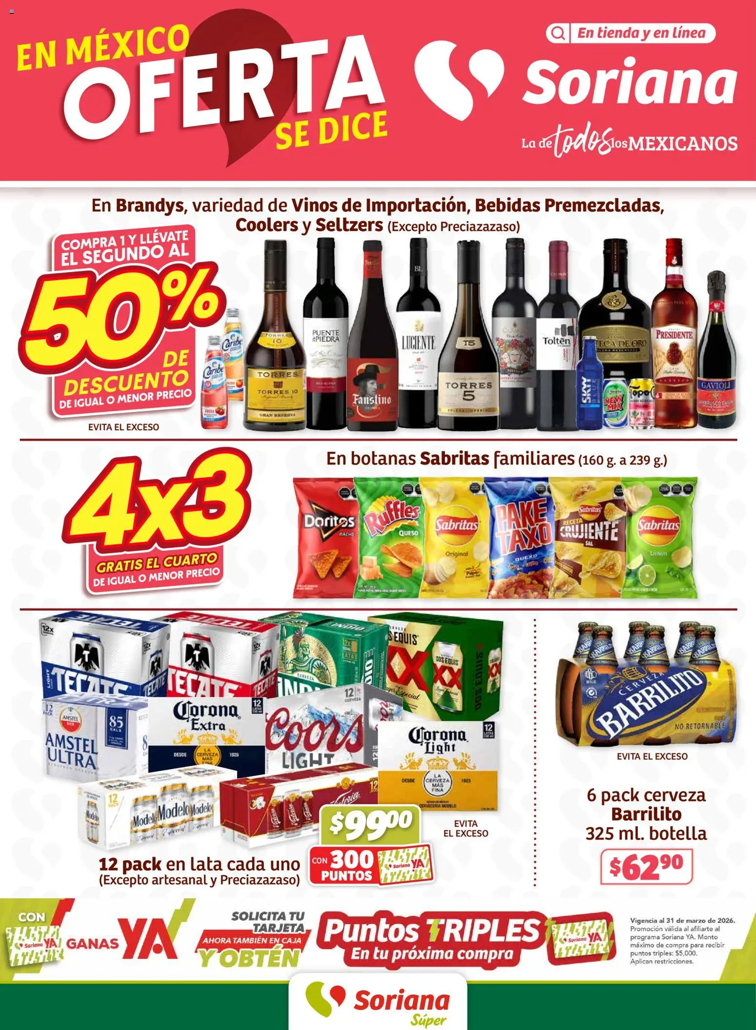 Nuevas ofertas de Soriana válidas en toda la República Mexicana desde el 19.02.2026. ¡Encuentra las mejores ofertas en Soriana - Fin de Semana Súper: Saltillo y Torreón! | Página: 1 | Productos: Limón, Queso, Cerveza, Botella
