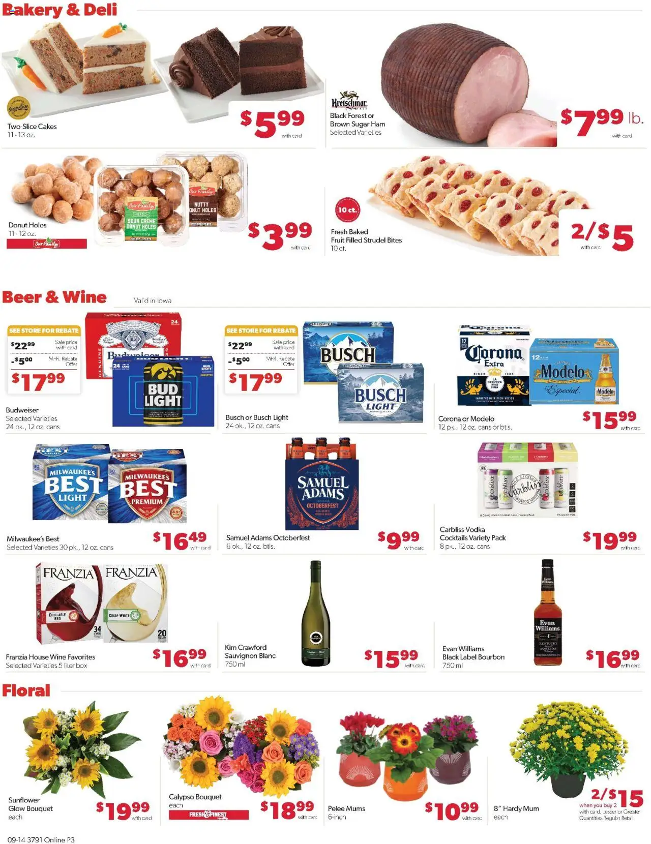 Family Fare Weekly Ad - IA - valid from 14.09.2025 | Page: 7 | Products: Bakery, Box, Ham, Sugar