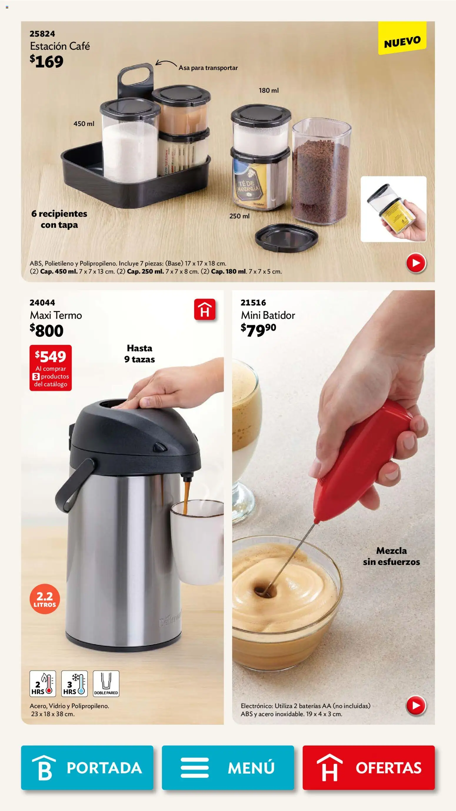 Nuevas ofertas de Betterware válidas en toda la República Mexicana desde el 01.12.2025. ¡Encuentra las mejores ofertas en Betterware campaña 12 2025! | Página: 51 | Productos: Café, Batidor, Termo