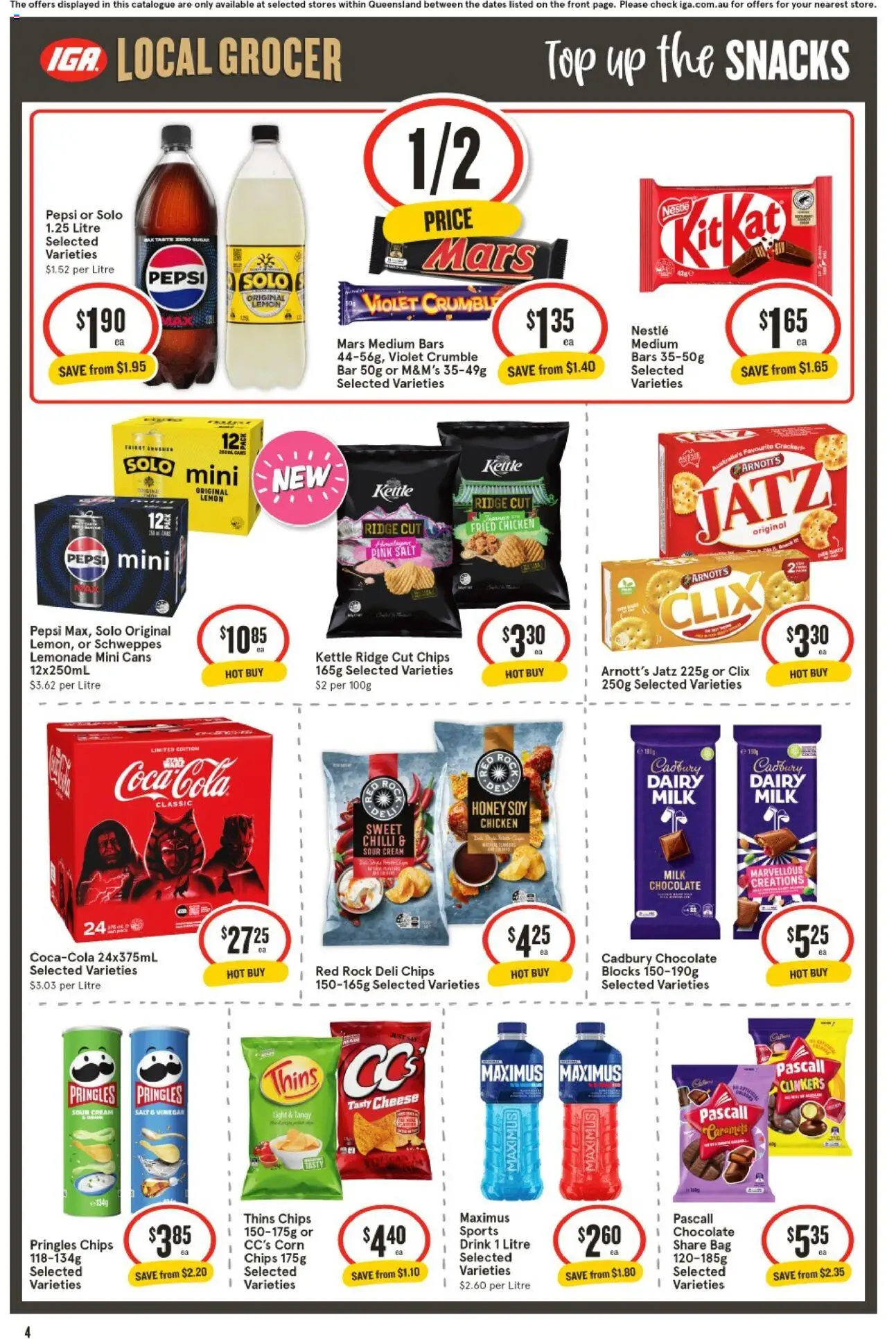 IGA catalogue - valid from 03.09.2025 | Page: 5 | Products: Cheese, Cream, Sugar, Lemon