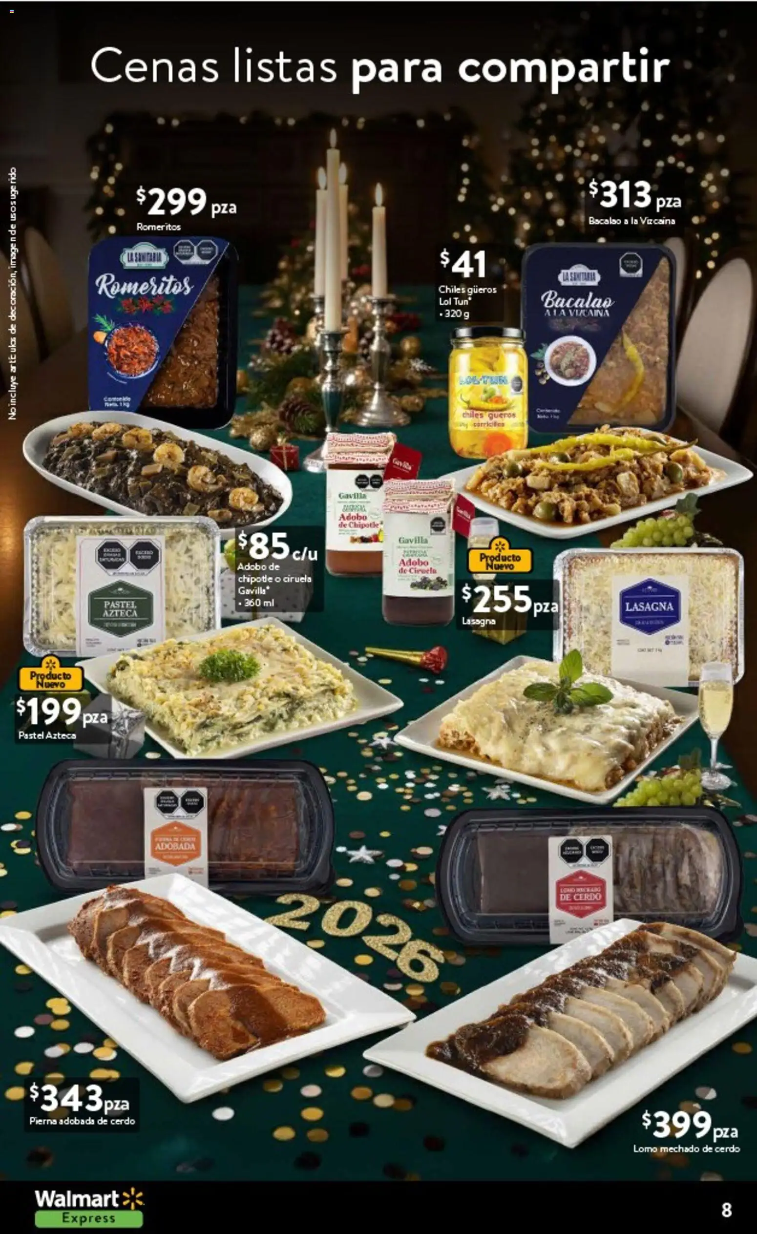Nuevas ofertas de Walmart Express válidas en toda la República Mexicana desde el 01.12.2025. ¡Encuentra las mejores ofertas en Walmart Express folleto El lujo de compartir! | Página: 8 | Productos: Pastel, Cerdo