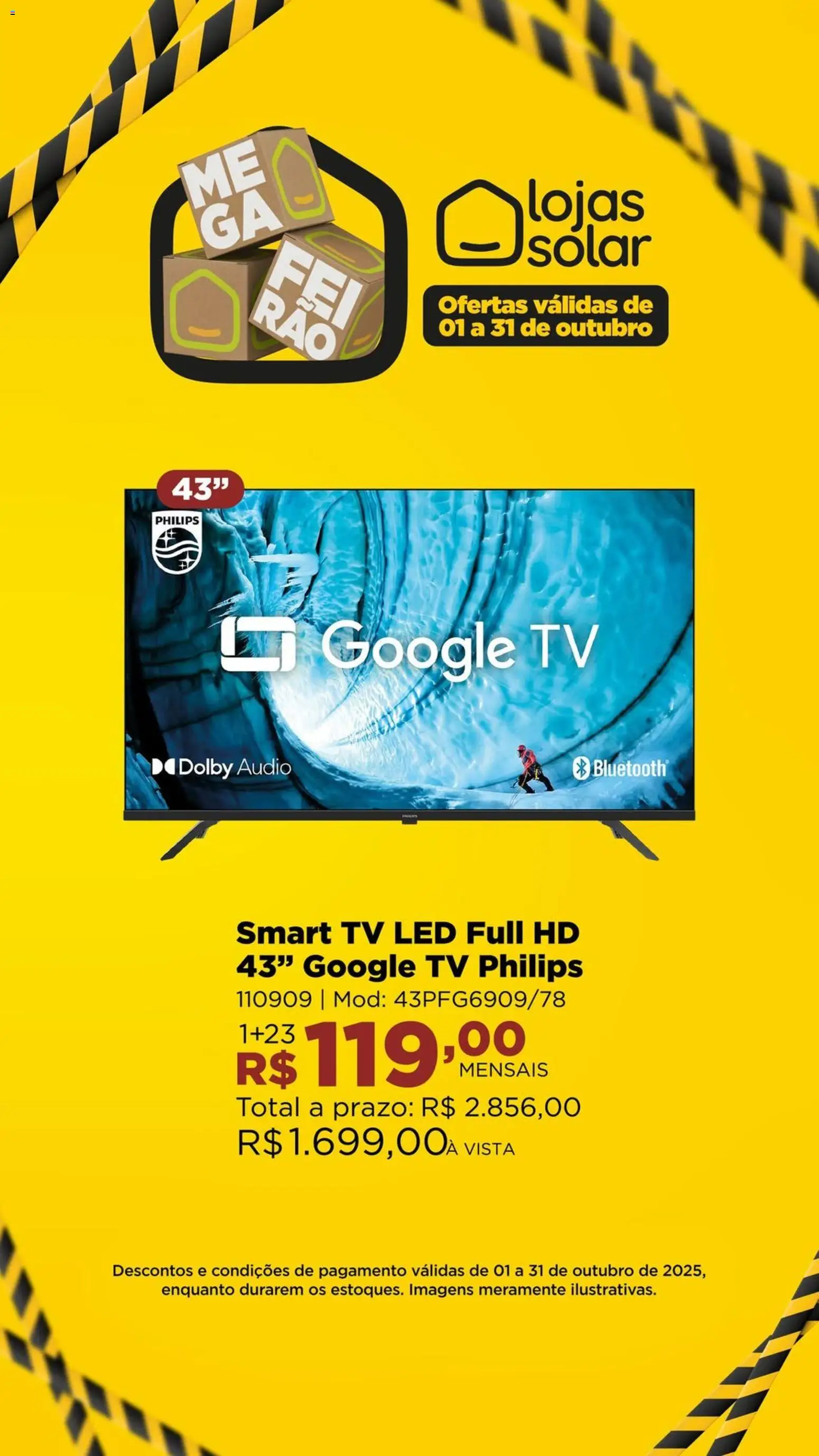 Lojas Solar Folheto - válido de 01.10.2025 | Página: 5 | Produtos: smart TV, Tv, Áudio