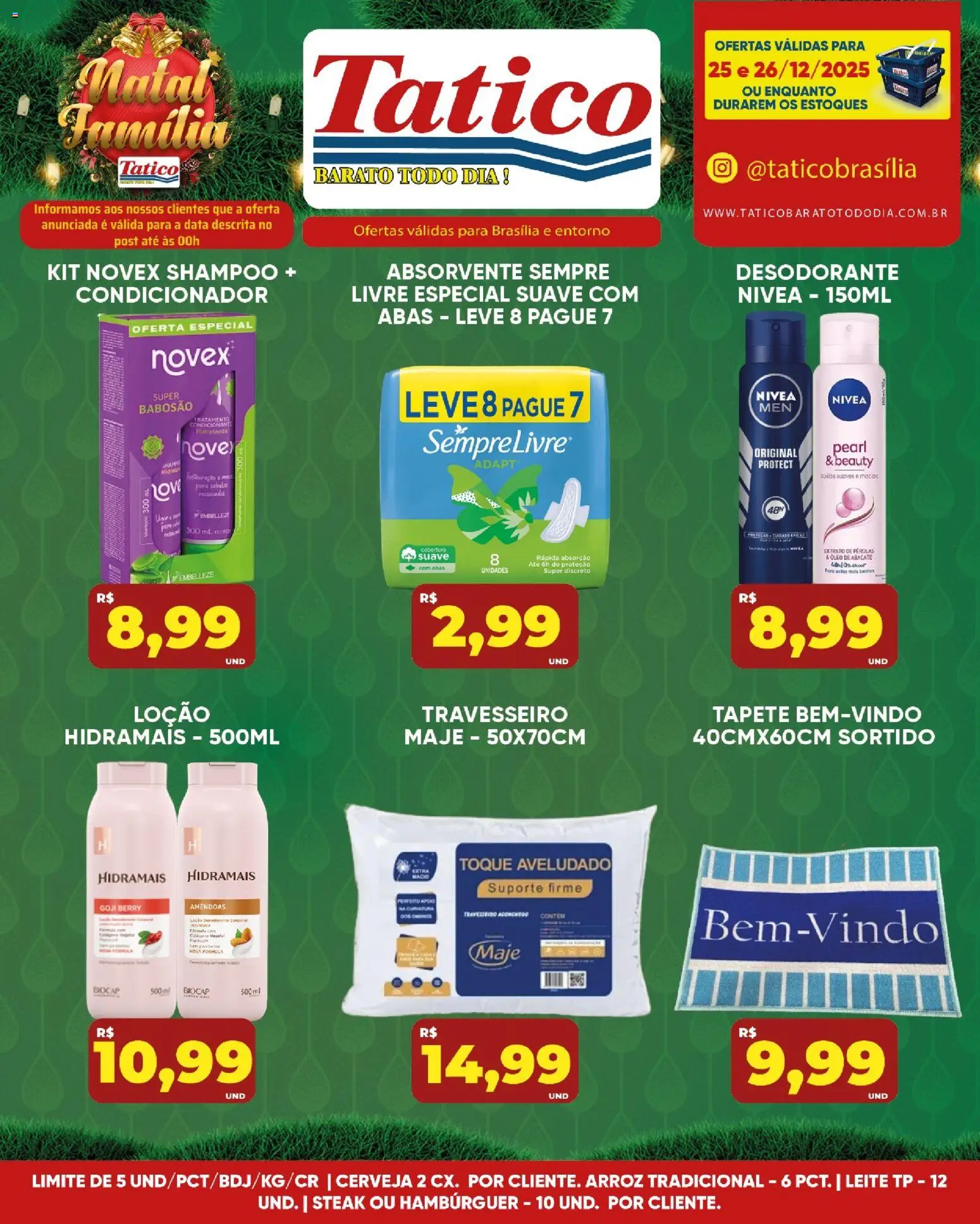 Tatico Folheto - válido de 24.12.2025 | Página: 11 | Produtos: Condicionador, Travesseiro, Arroz, Absorvente