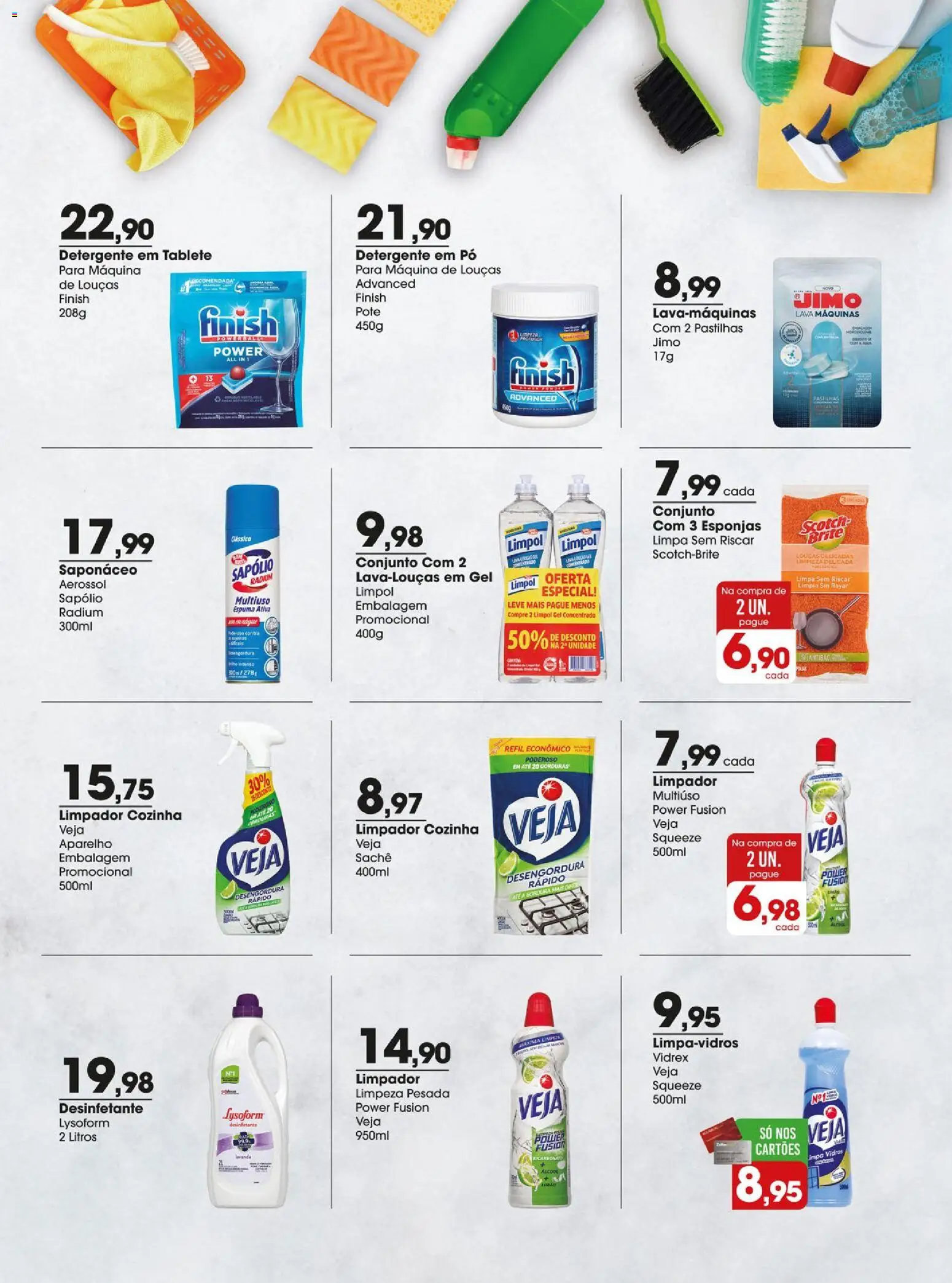 Zaffari Folheto - válido de 03.03.2026 | Página: 20 | Produtos: Pó, Detergente, Saponáceo, Limpa vidros