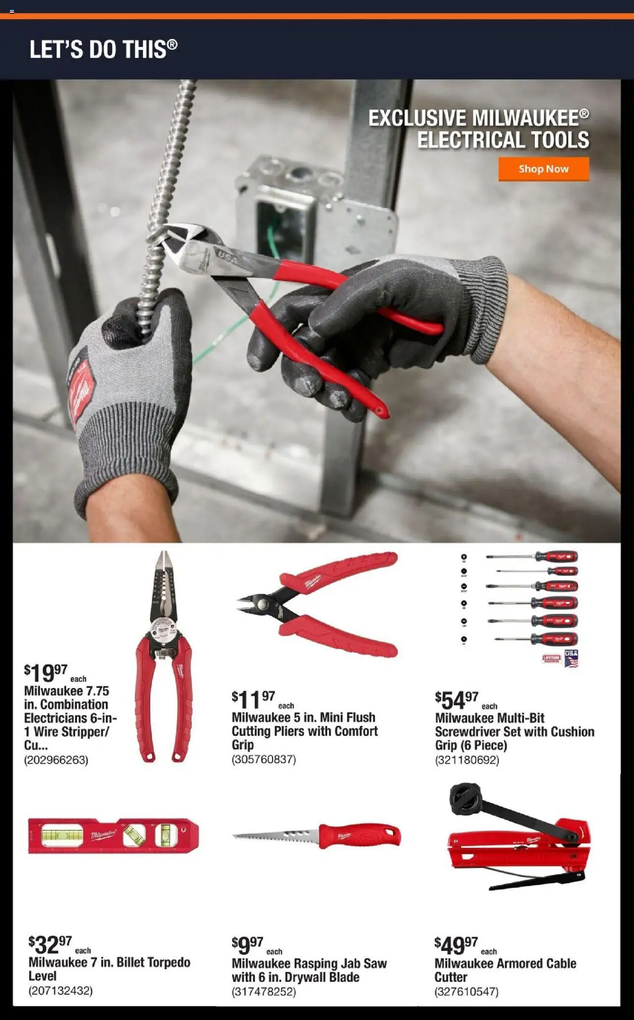 Home Depot Shop Pro Ad - valid from 11.08.2025 | Page: 3 | Products: Saw, Screwdriver, Wire, Cushion