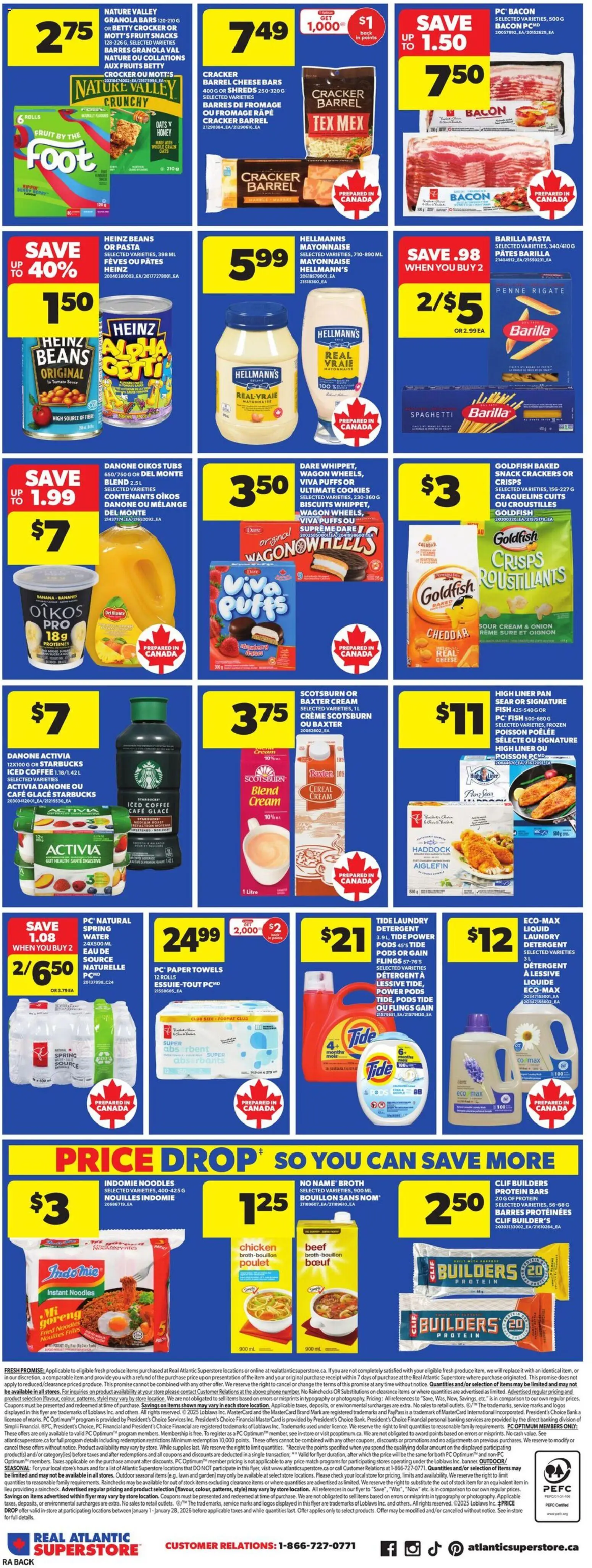 Atlantic Superstore flyer valid from 22.01.2026 | Page: 4 | Products: Pasta, Phone, Detergent, Coffee