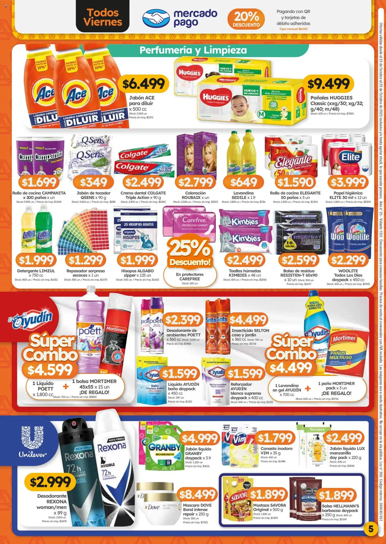 Cordiez ofertas │ válido desde el 23.10.2025 | Página: 5 | Productos: Toallas, Inodoro, Crema, Canasta