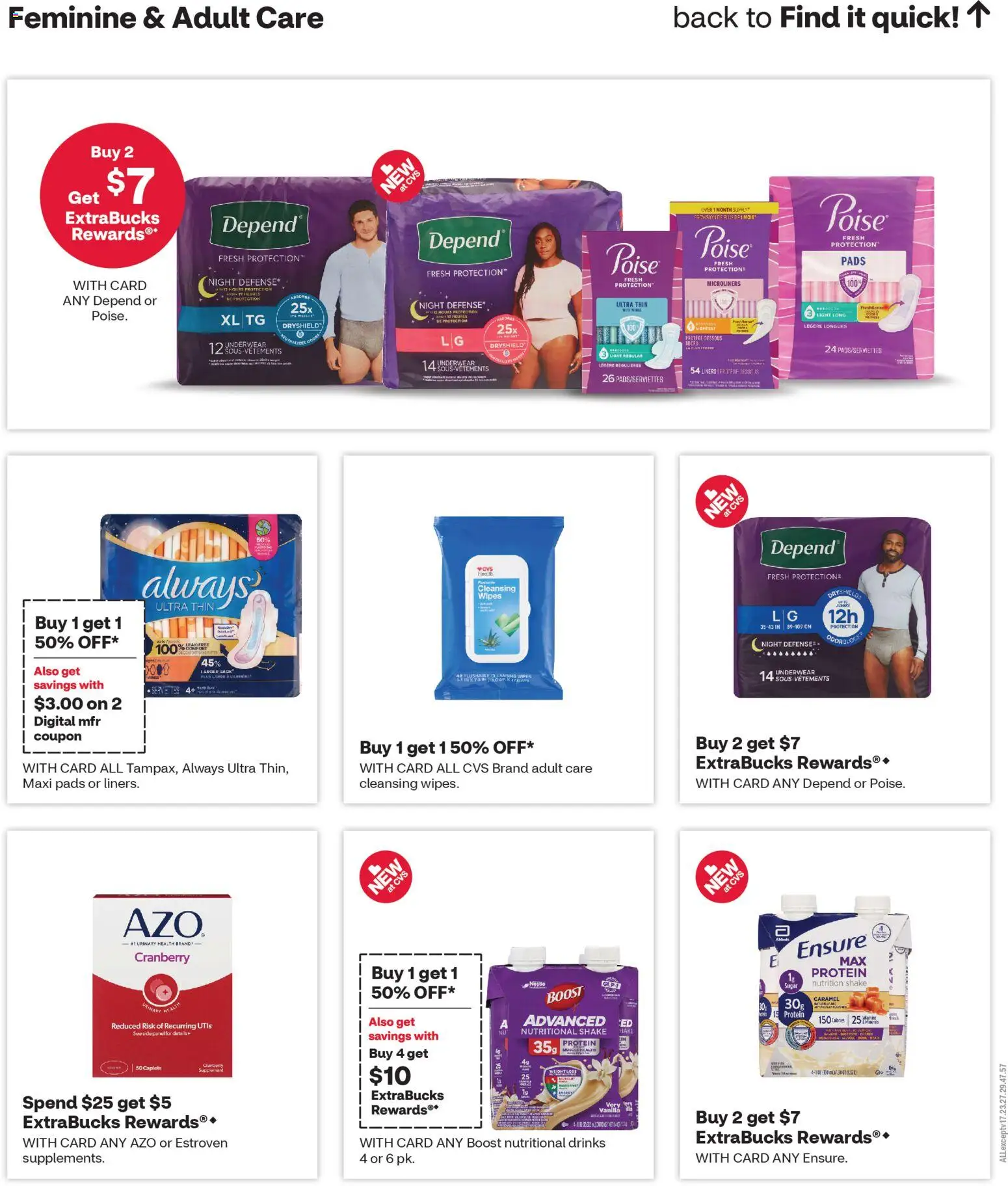 CVS Pharmacy Weekly Ad - valid from 26.10.2025 | Page: 7 | Products: Pads, Underwear, Weight