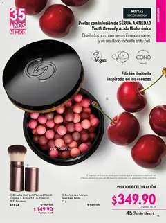 Vista previa de Oriflame campaña 3 2026, nuevo folleto de la tienda, válido en México a partir del 14.02.2026 | Página: 19 | Productos: Serum, Cerezas, Radiante