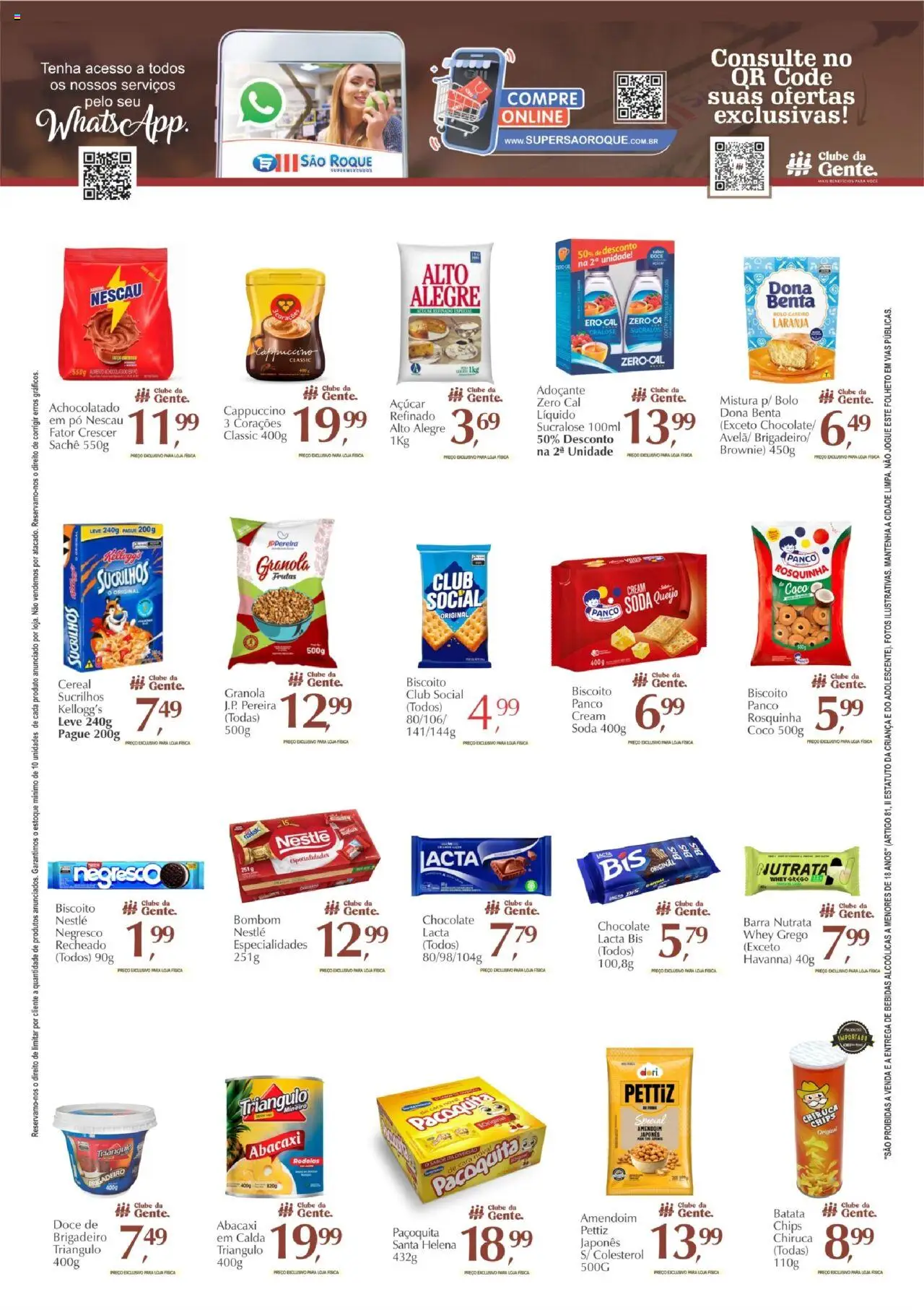 São Roque Supermercados Folheto - válido de 12.09.2025 | Página: 4 | Produtos: Adoçante, Chocolate, Granola, Bombom