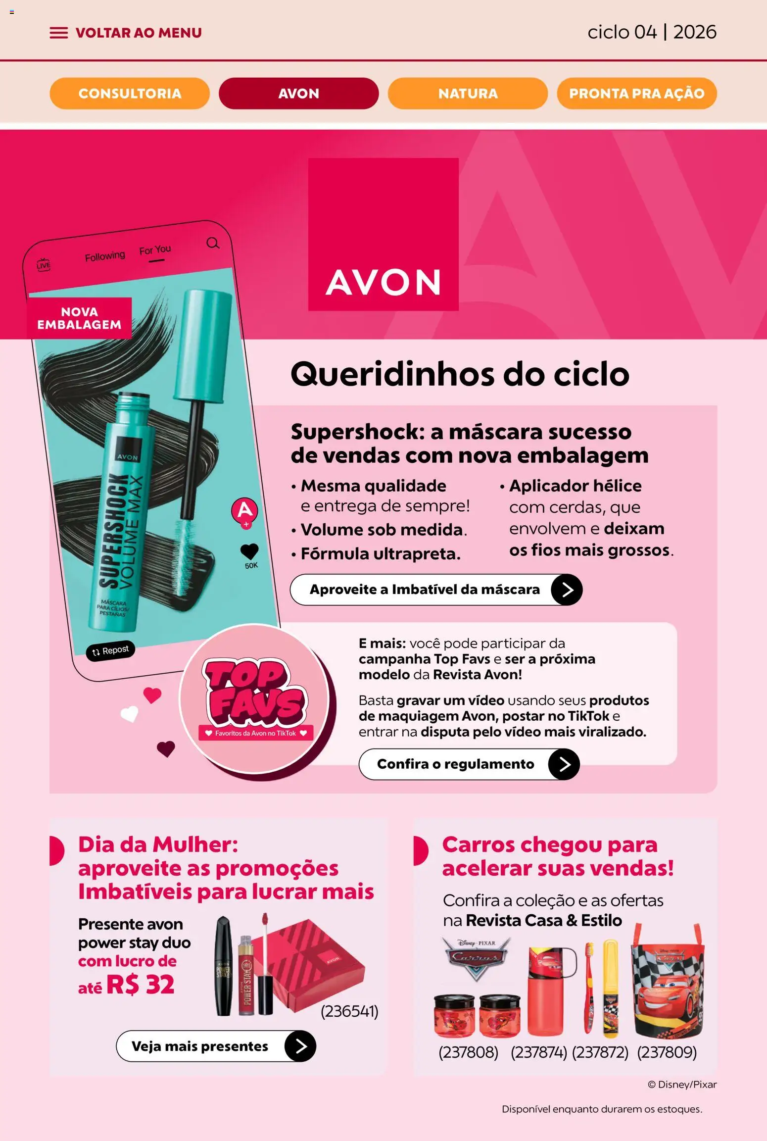 Avon Folheto - válido de 18.02.2026 | Página: 7 | Produtos: Maquiagem, Máscara para cílios, Revista, Vídeo